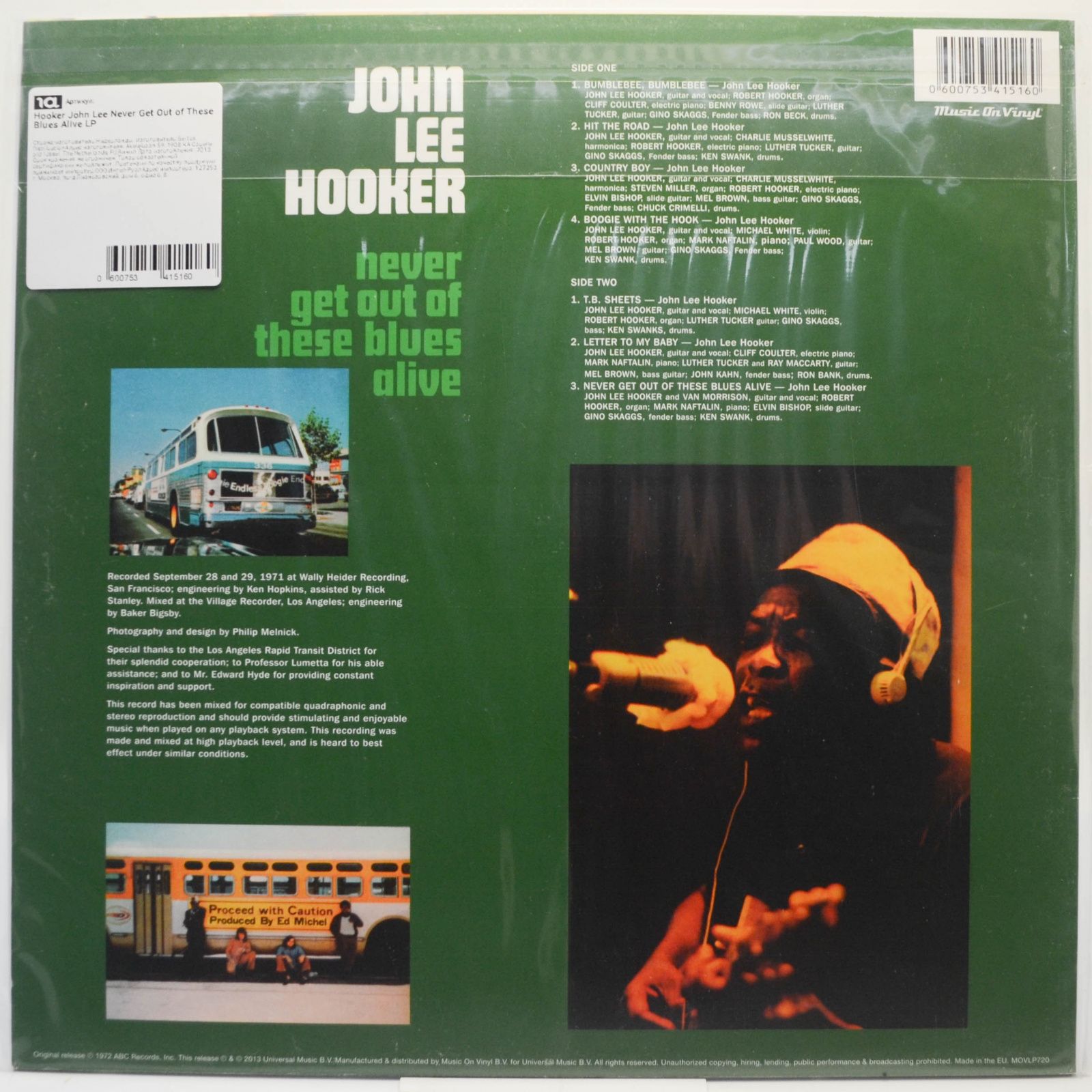 John Lee Hooker — Never Get Out Of These Blues Alive, 1972