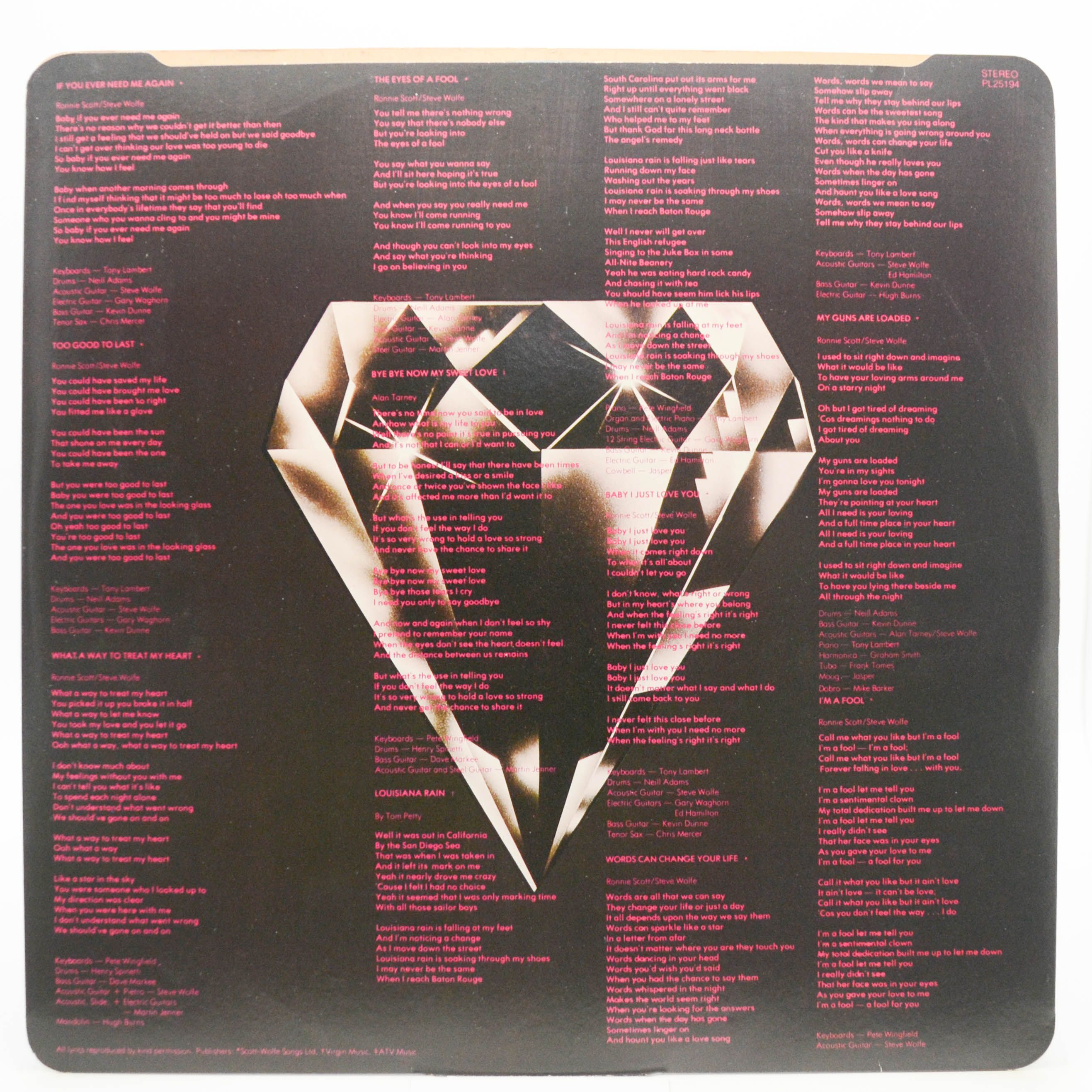 Bonnie Tyler — Diamond Cut (1-st, UK), 1979