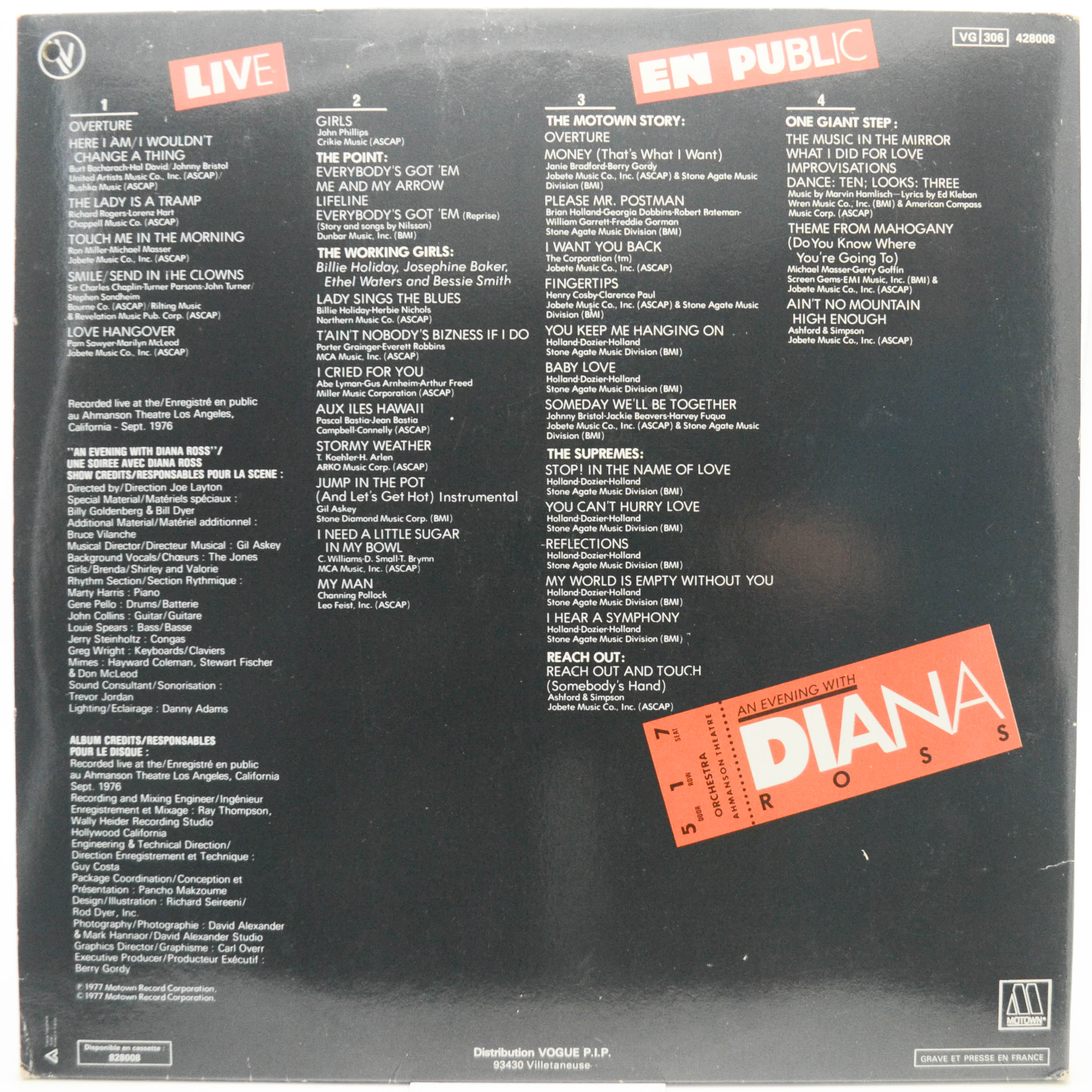 Diana Ross - An Evening With Diana Ross (2LP), 3780 ₽ Франция и