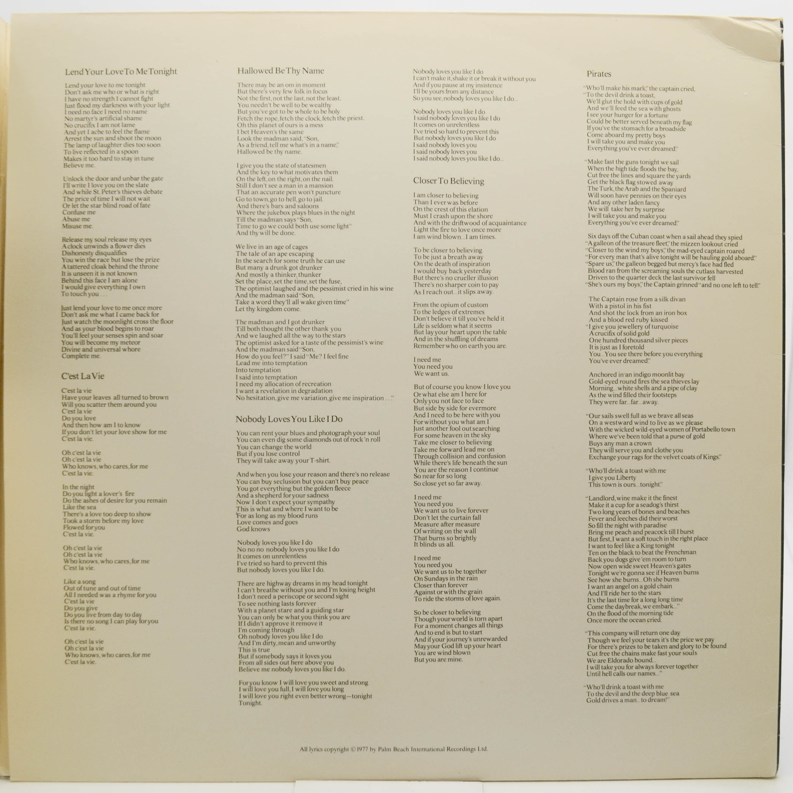 Emerson Lake & Palmer — Works (Volume 1) (2LP), 1977