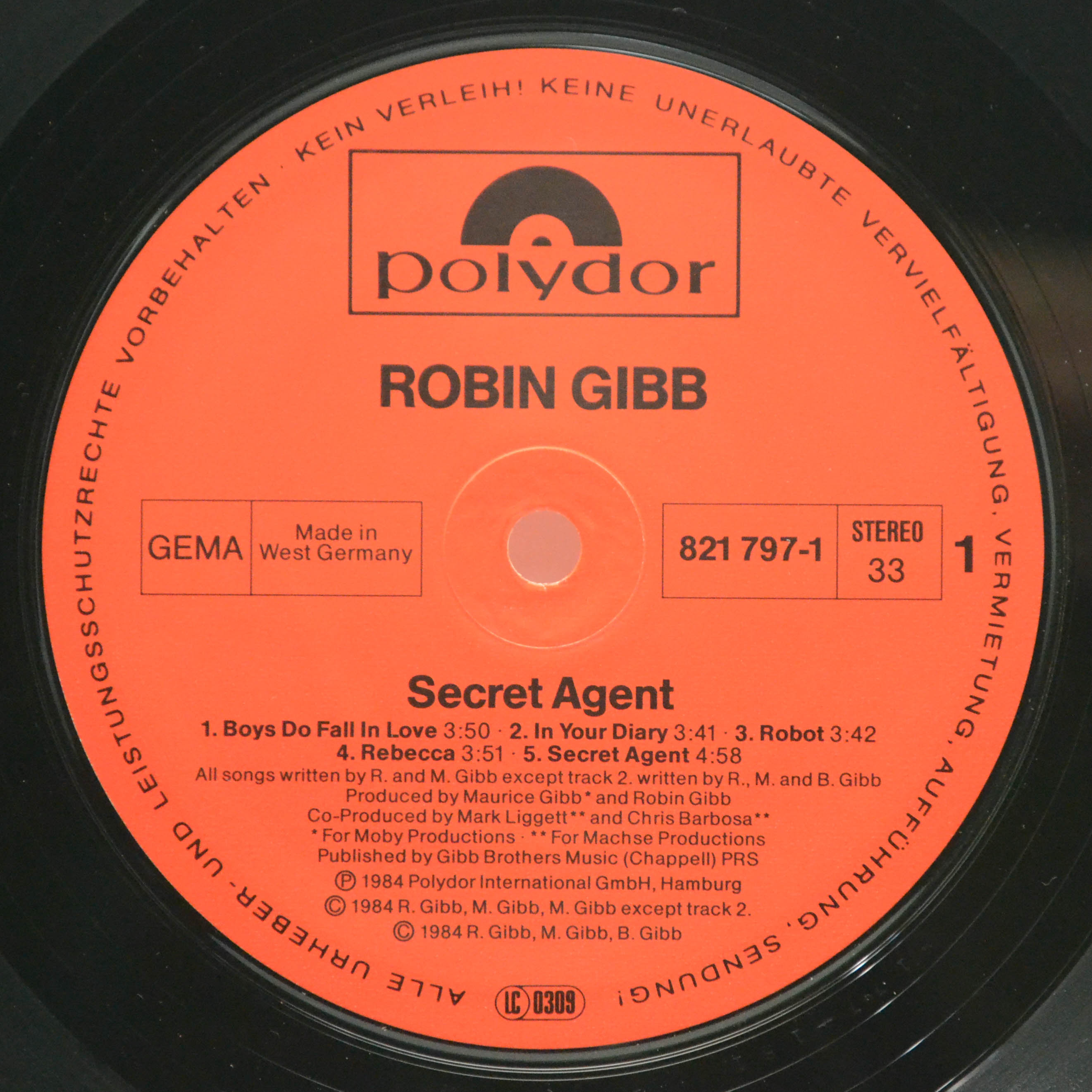 Robin Gibb — Secret Agent, 1984