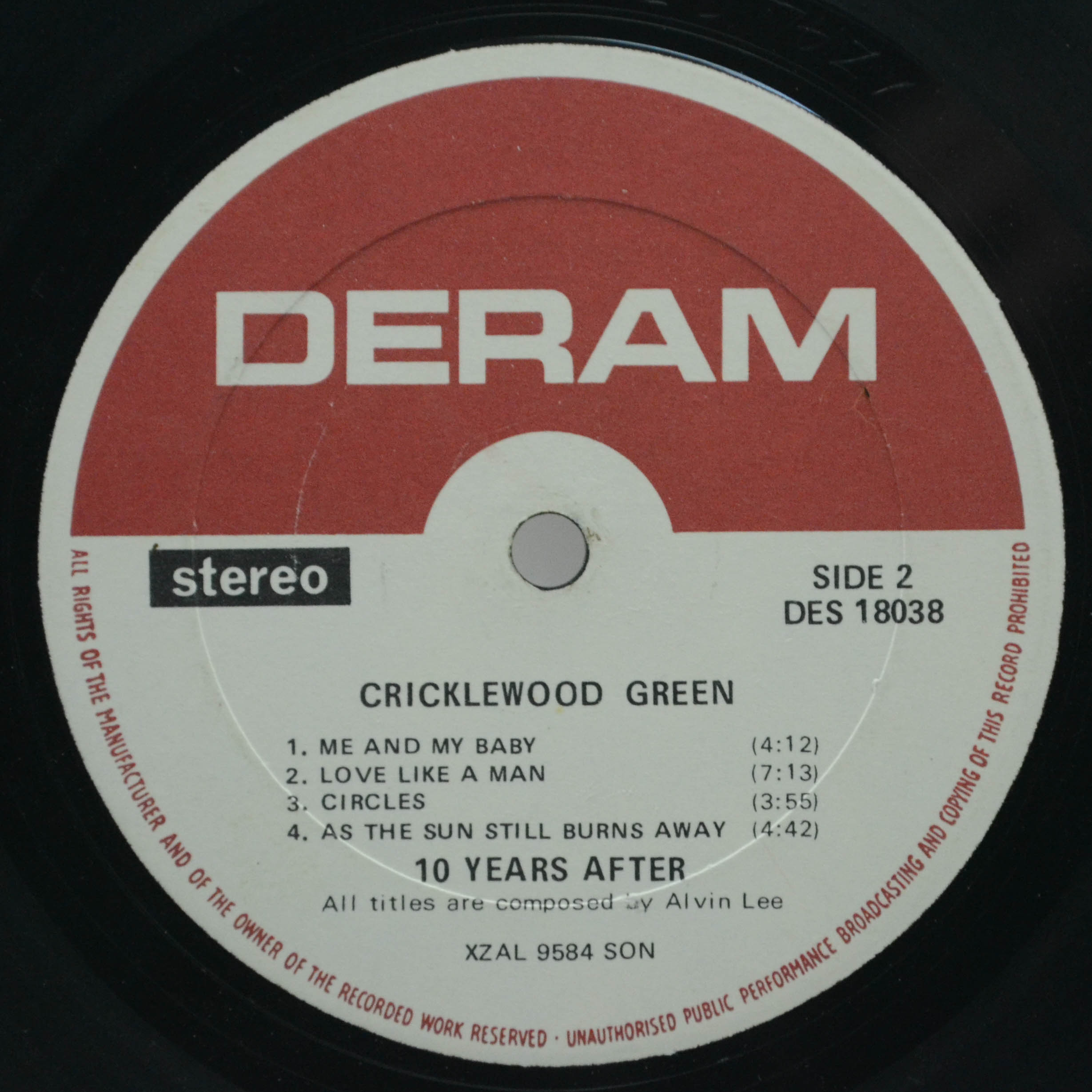 Виниловая пластинка Ten Years After — Cricklewood Green (USA), 1970