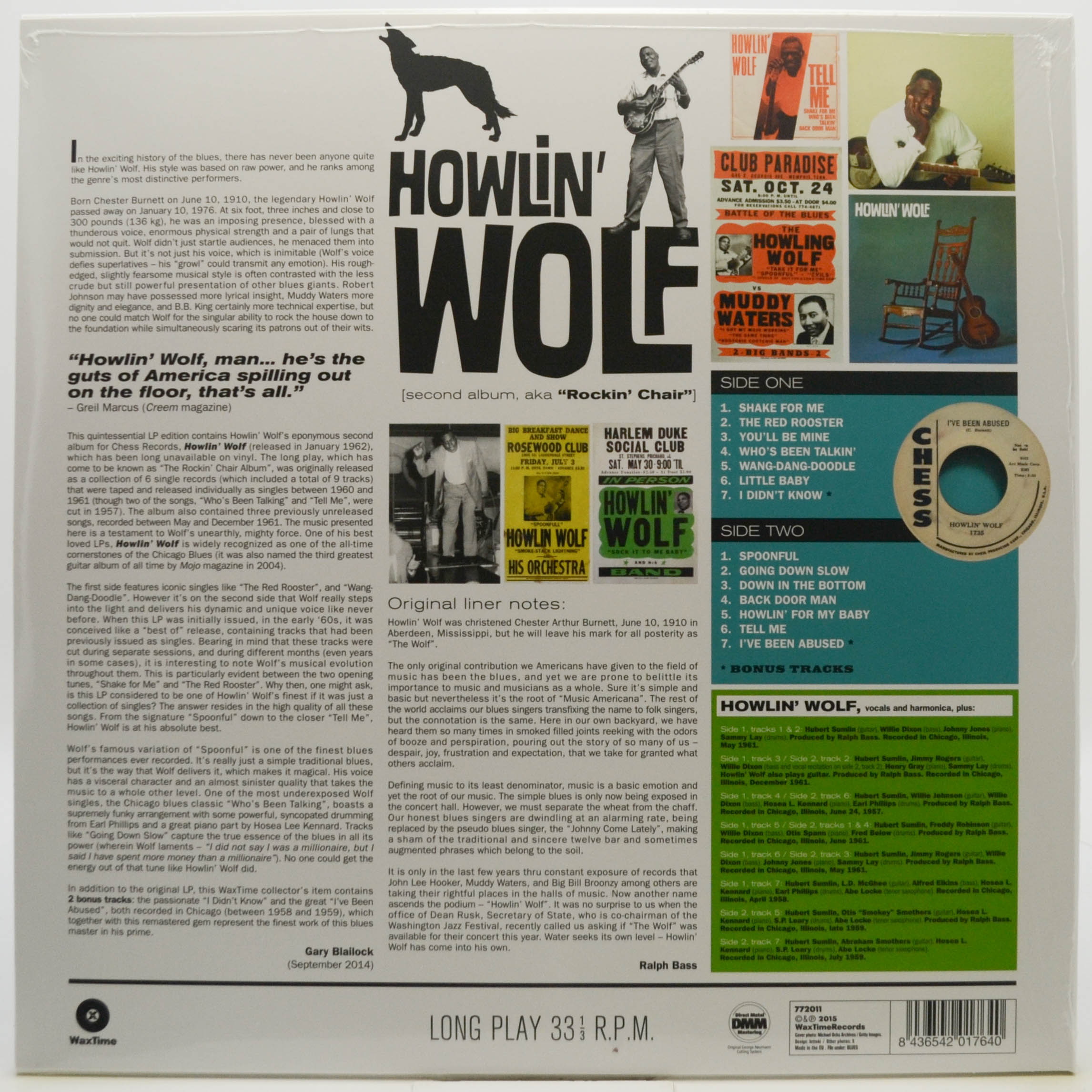 Виниловая пластинка Howlin' Wolf — Howlin' Wolf, 1962
