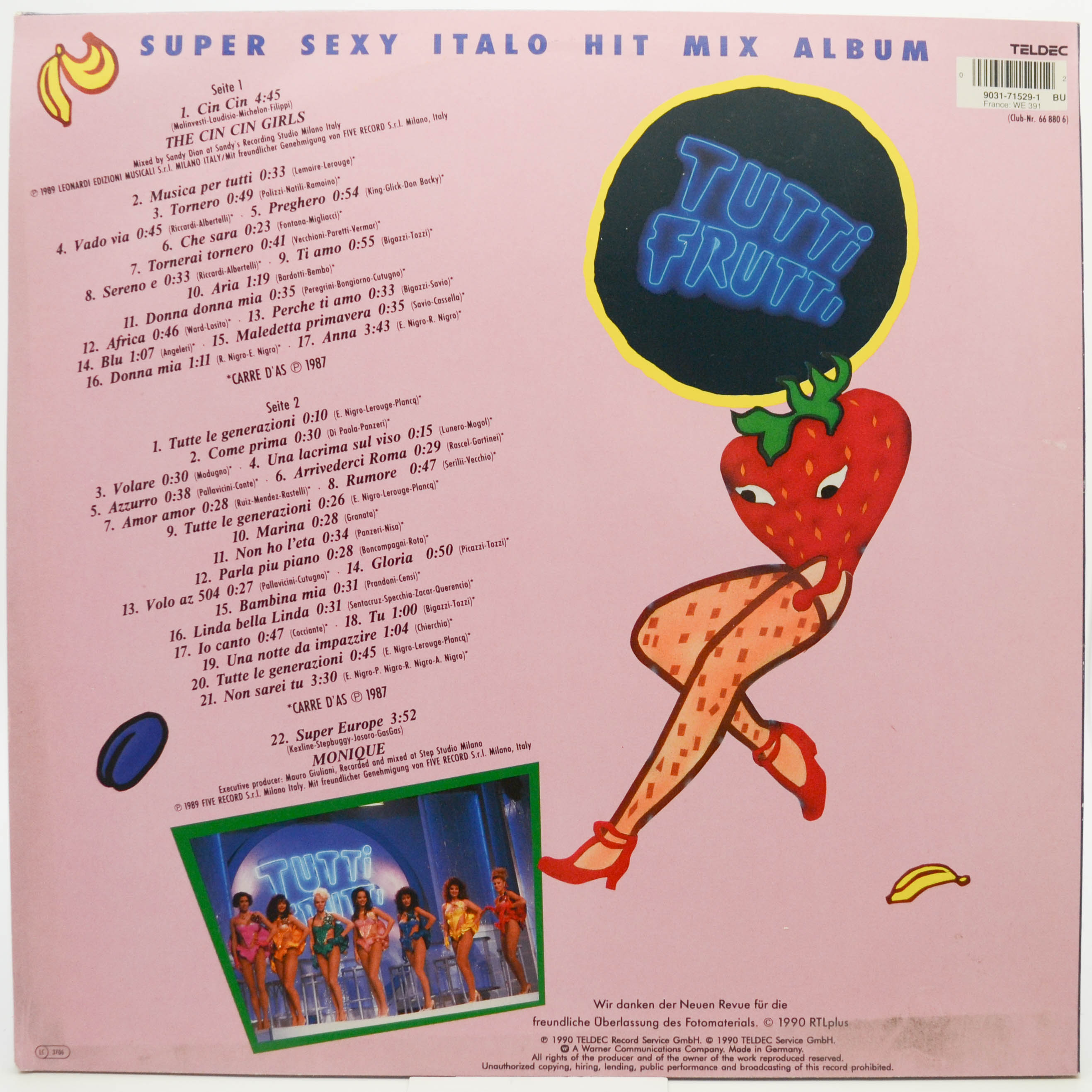 Tutti Frutti — Super Sexy Italo Hit Mix Album, 1990