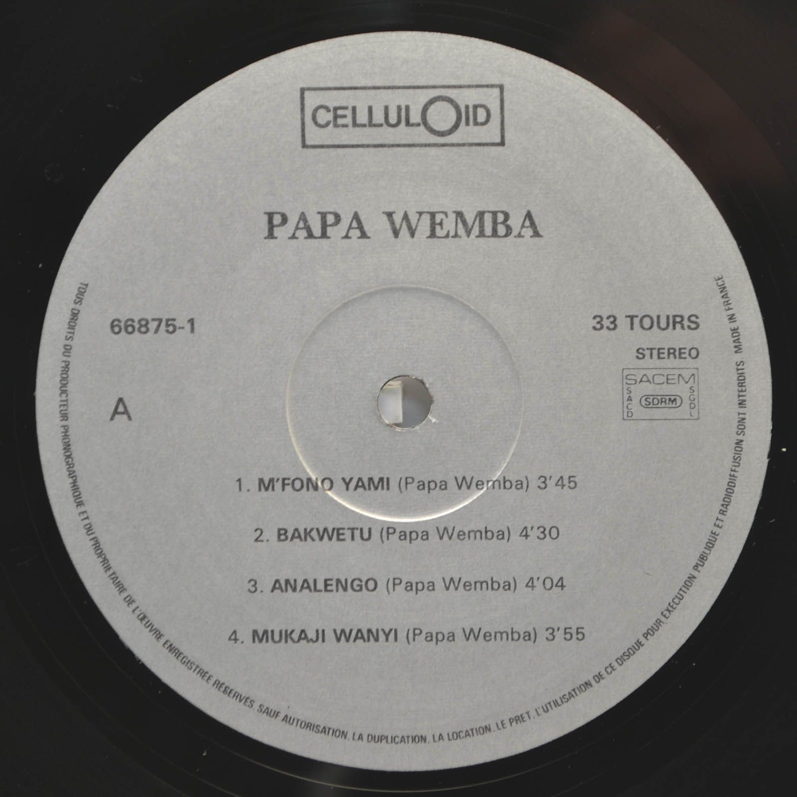 Papa Wemba — M'Fono Yami, 1988