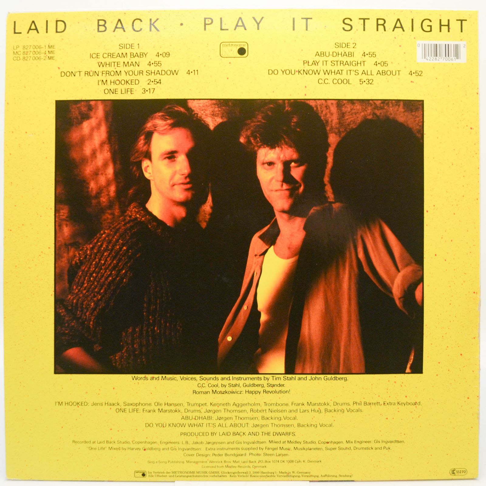 Laid Back — Play It Straight, 1985