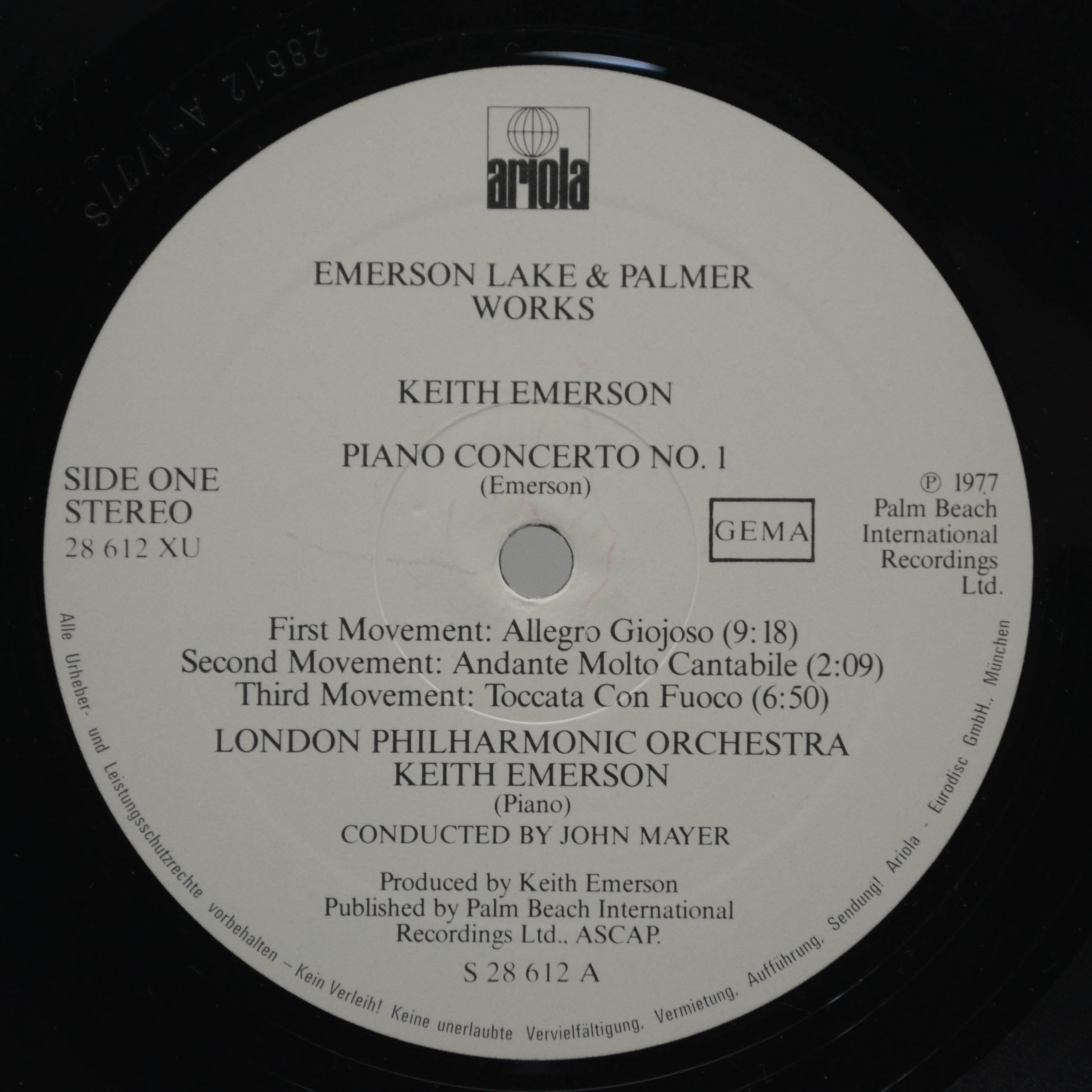 Emerson Lake & Palmer — Works (Volume 1) (2LP), 1977