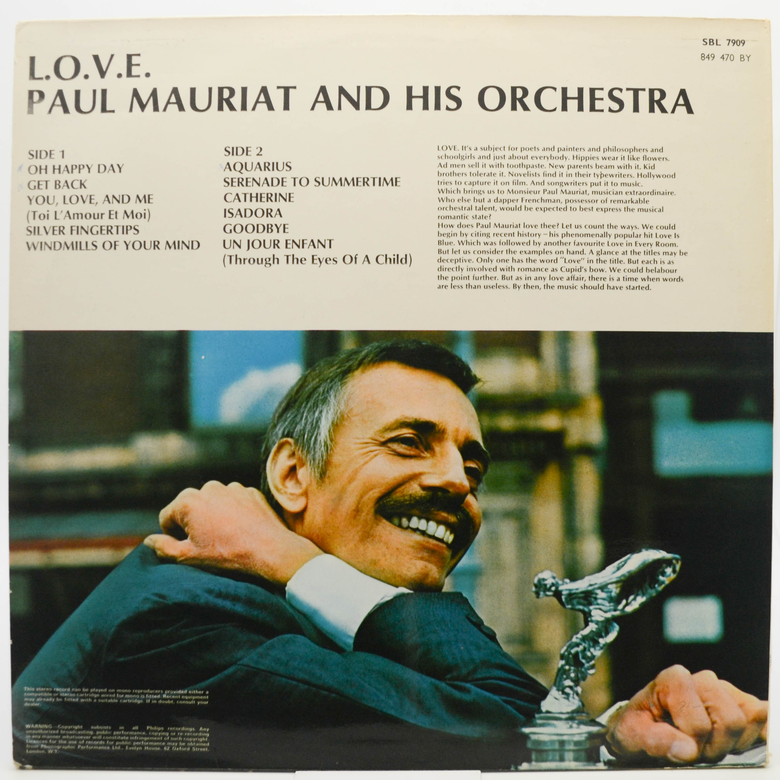 Paul Mauriat And His Orchestra — L.O.V.E. (UK), 1969