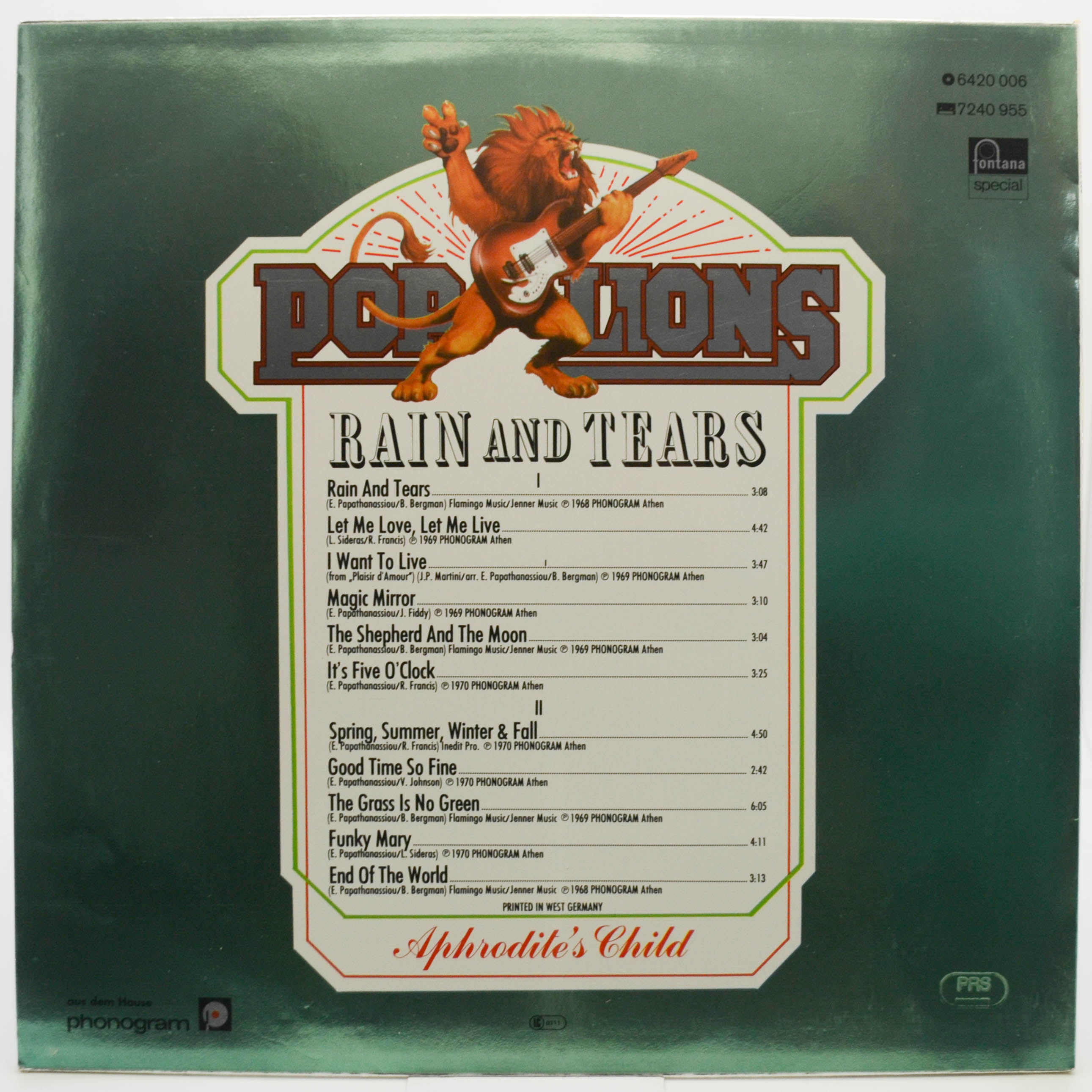 Aphrodite's Child — Rain And Tears, 1979