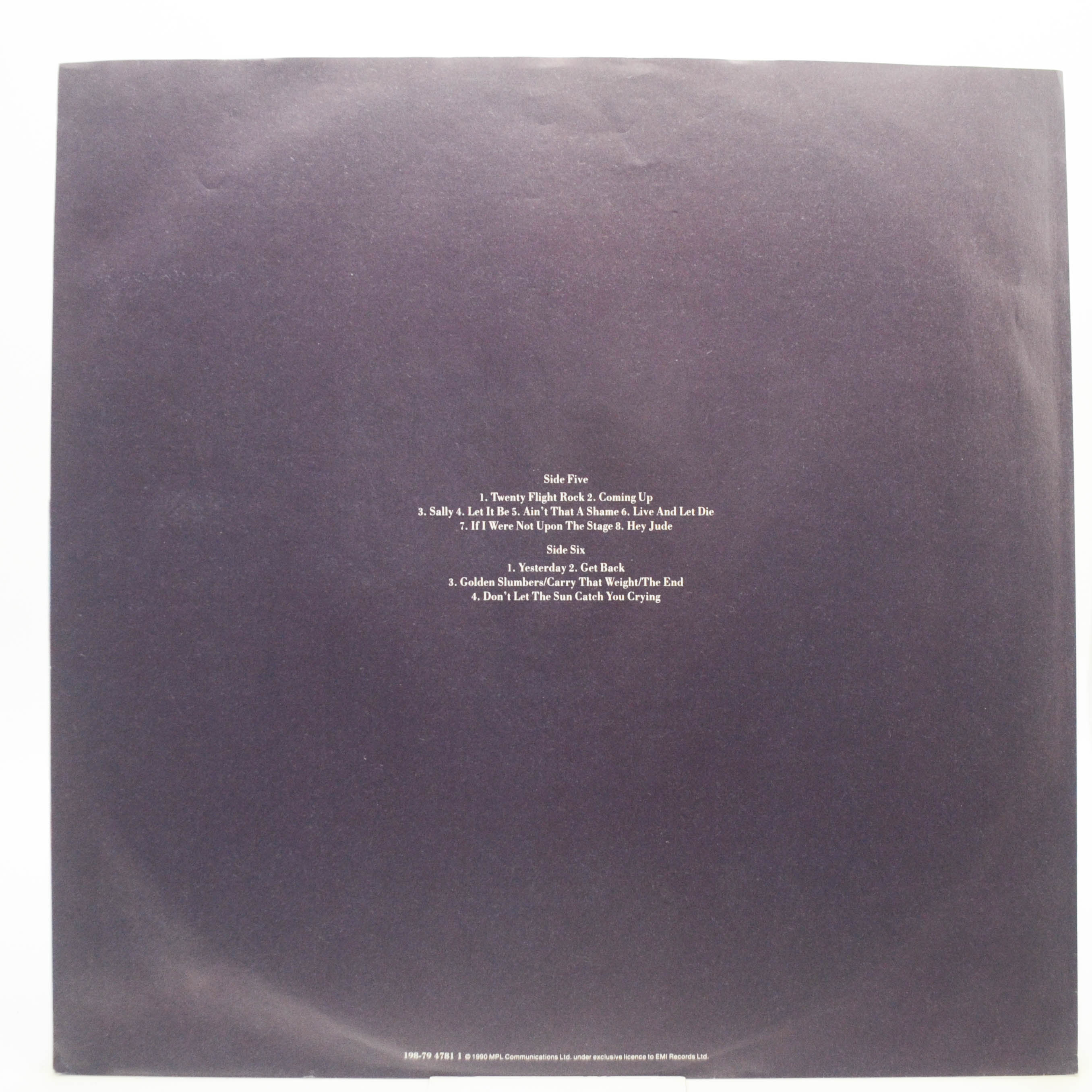 Paul McCartney — Tripping The Live Fantastic (3LP), 1990