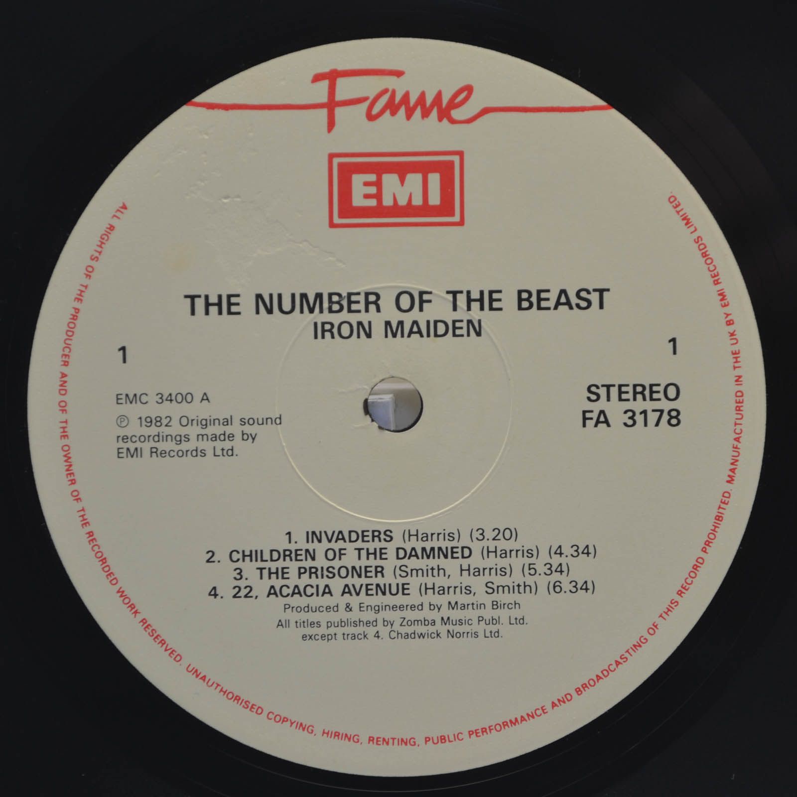 Iron Maiden — The Number Of The Beast (UK), 1982