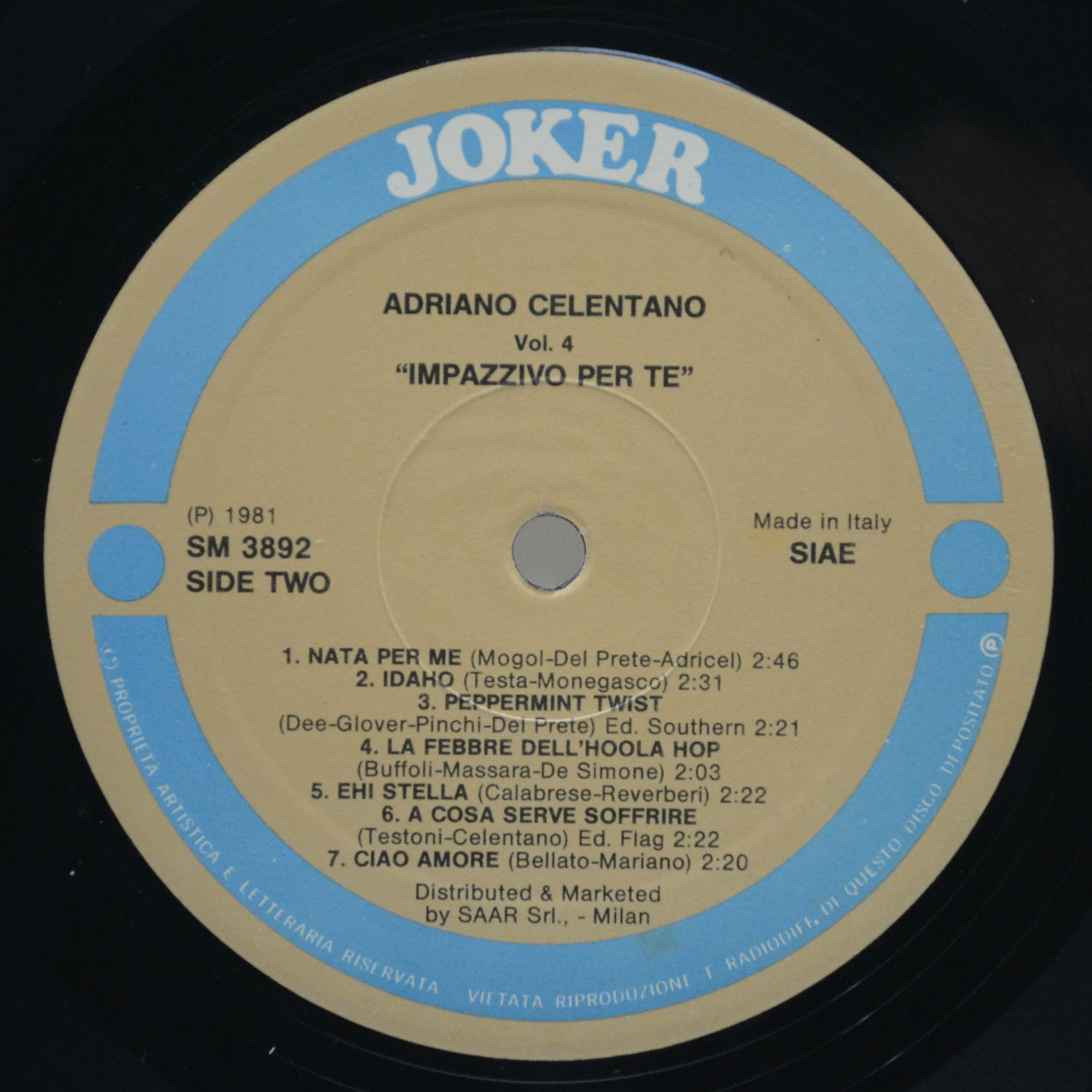 Adriano Celentano — Adriano Celentano (2LP, Italy), 1981
