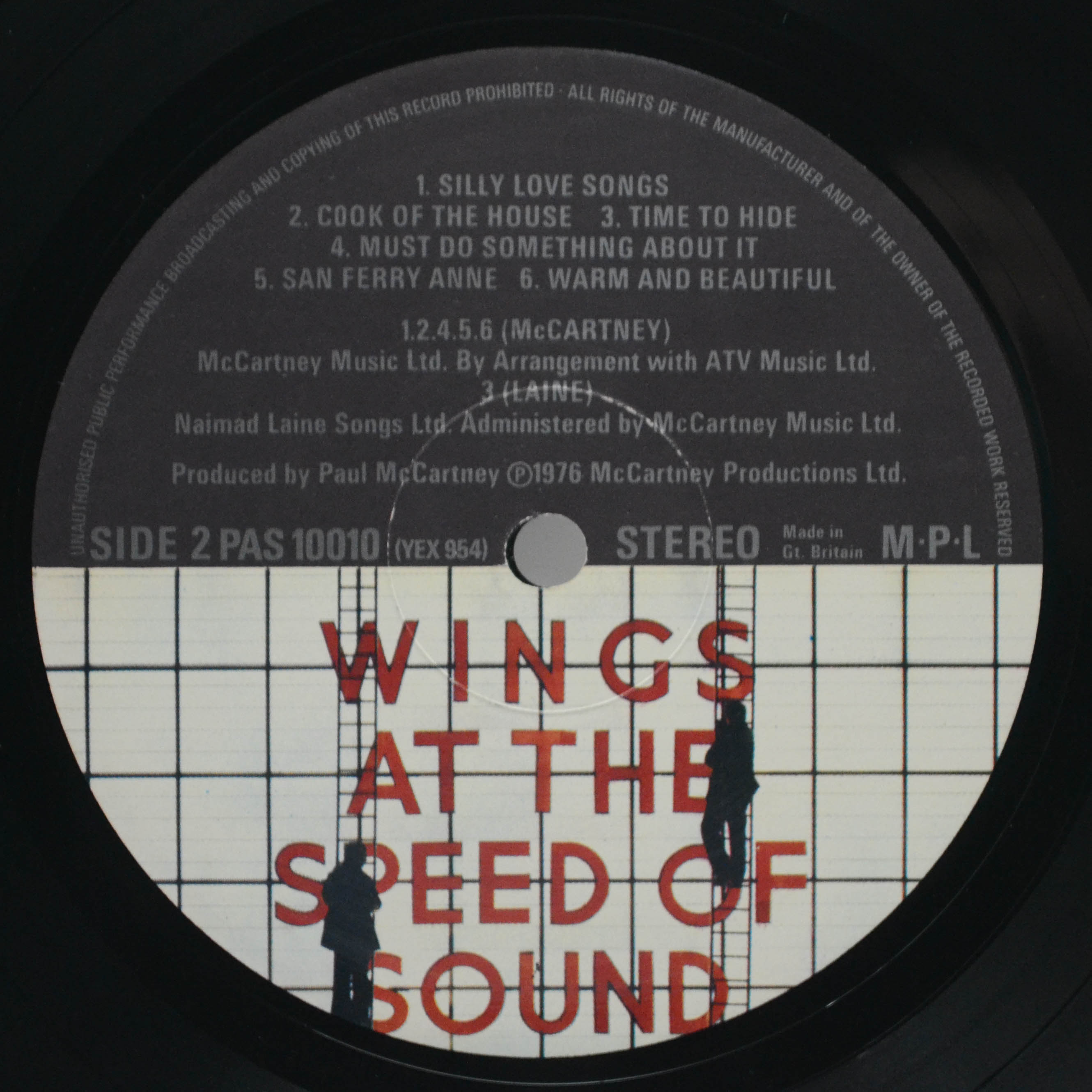 Wings — Wings At The Speed Of Sound (1-st, UK), 1976
