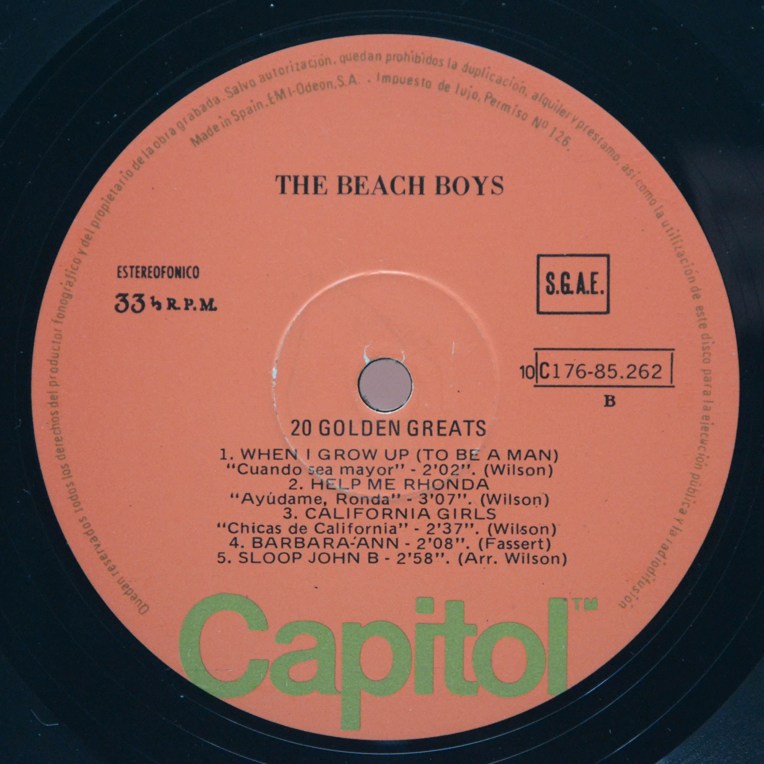Beach Boys — 20 Golden Greats - 20 Grandes Exitos (2LP), 1977
