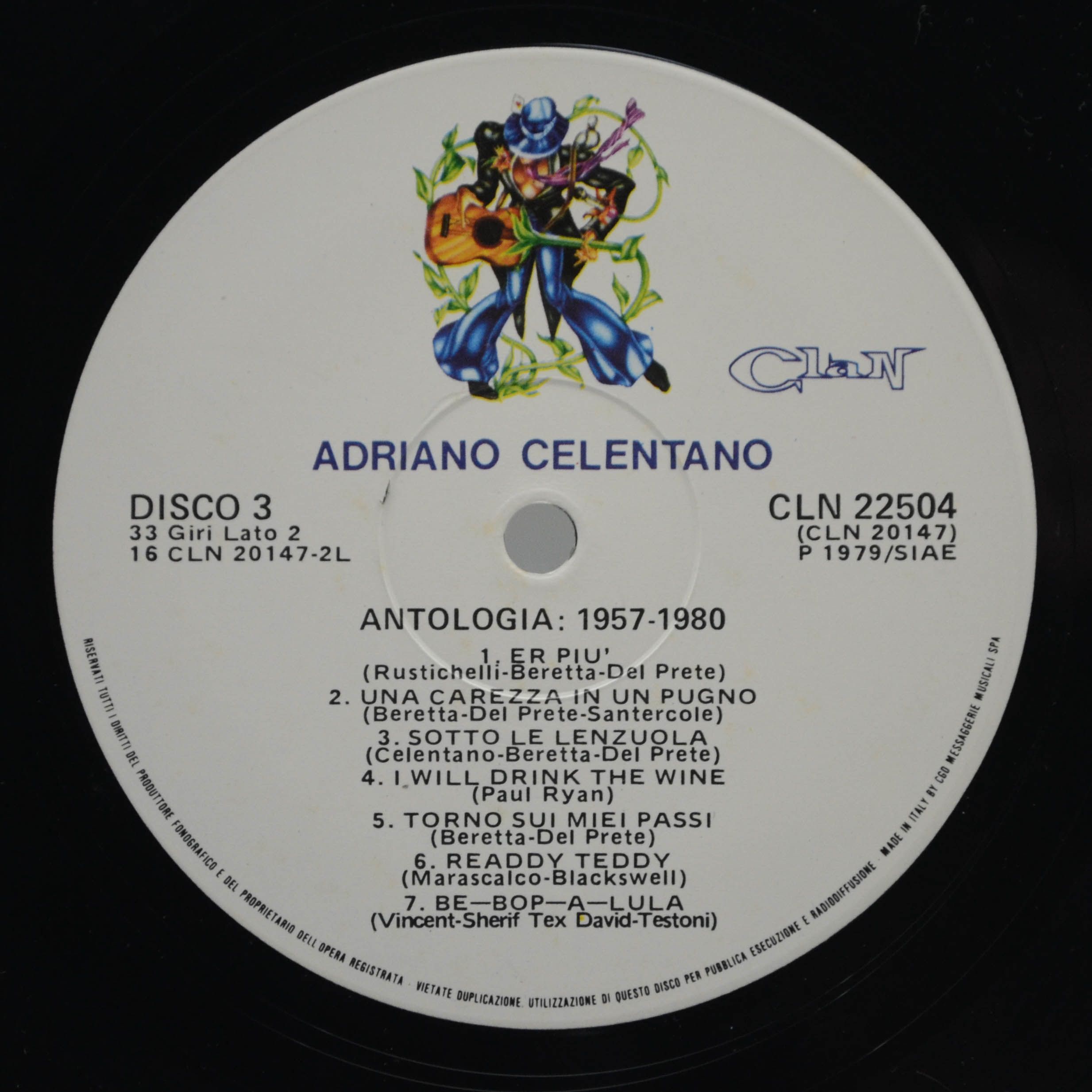 Adriano Celentano — Antologia (1957-1980) (5LP, Box-set, booklet, 1-st Italy, Clan), 1980