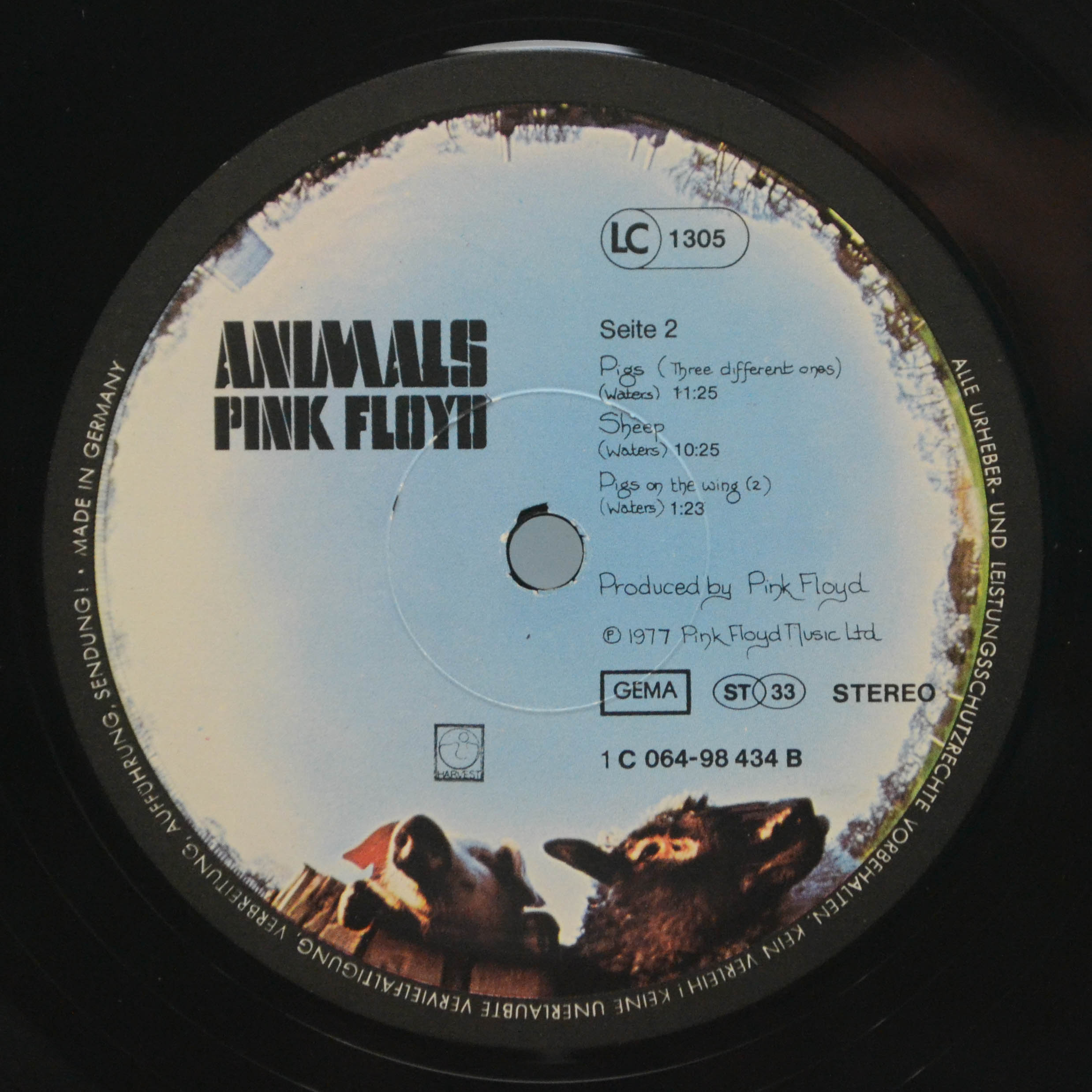 Виниловая пластинка Pink Floyd — Animals, 1977