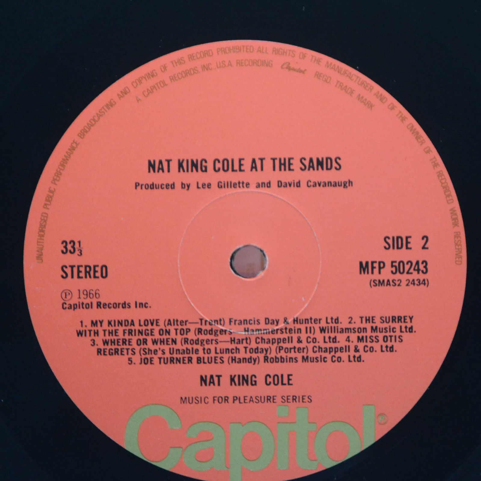 Nat King Cole — Nat King Cole At The Sands (UK), 1976
