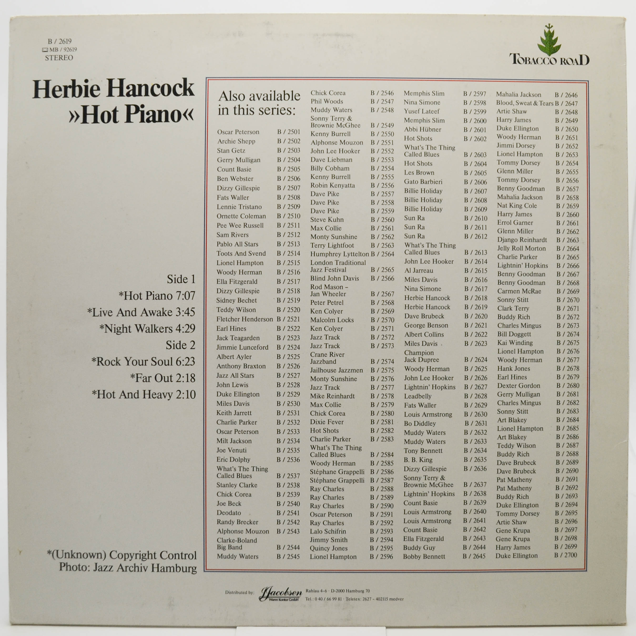 Herbie Hancock — Hot Piano, 1984