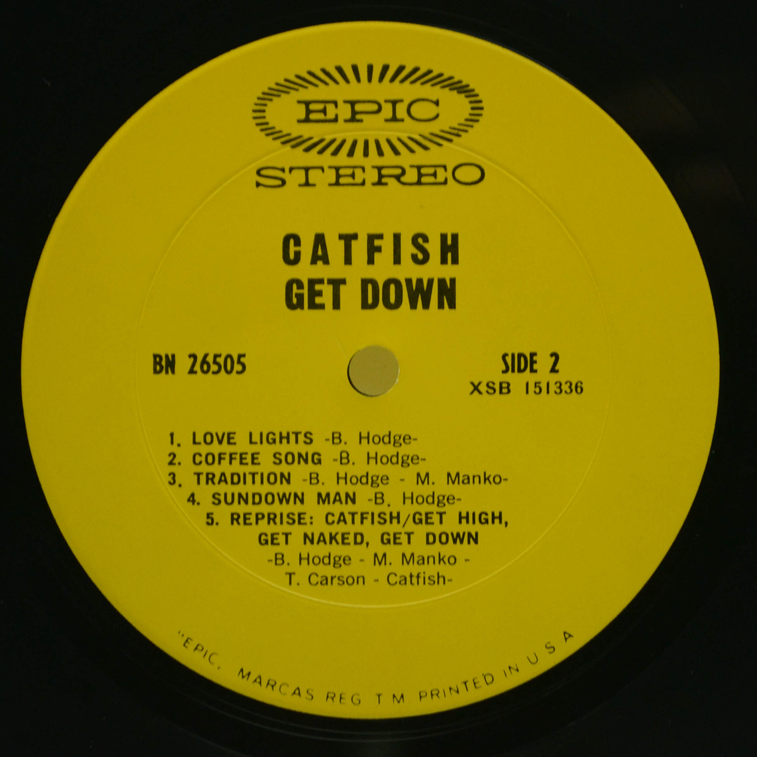 Catfish — Get Down (1-st, USA), 1969