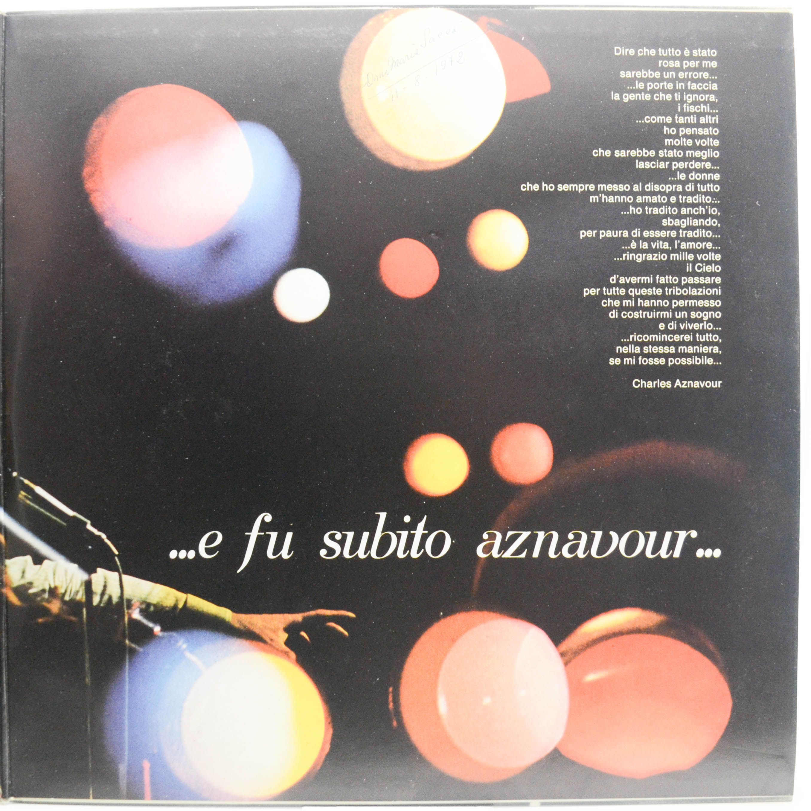 Charles Aznavour — ...E Fu Subito Aznavour..., 1970