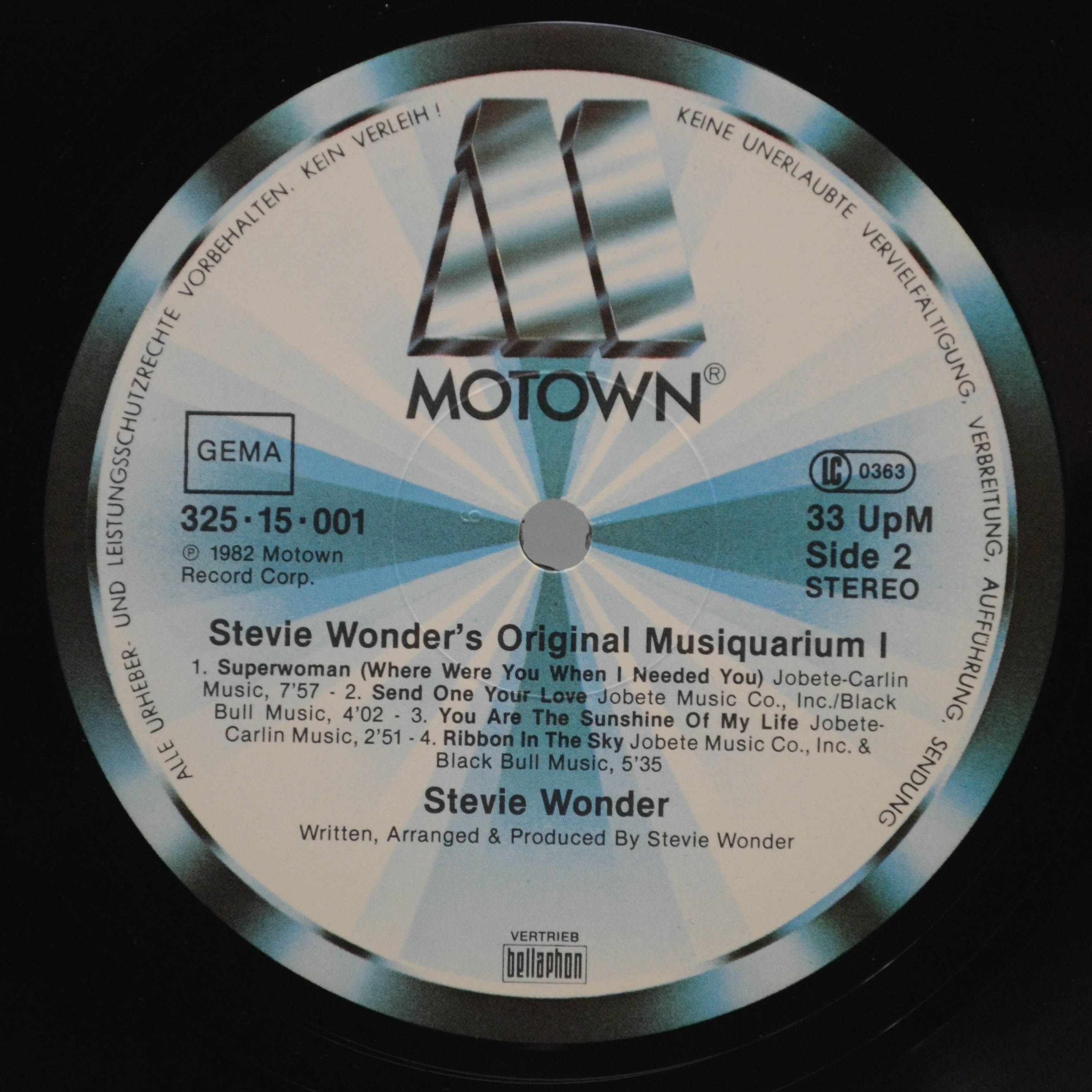 Stevie Wonder — Stevie Wonder's Original Musiquarium 1 (2LP), 1982