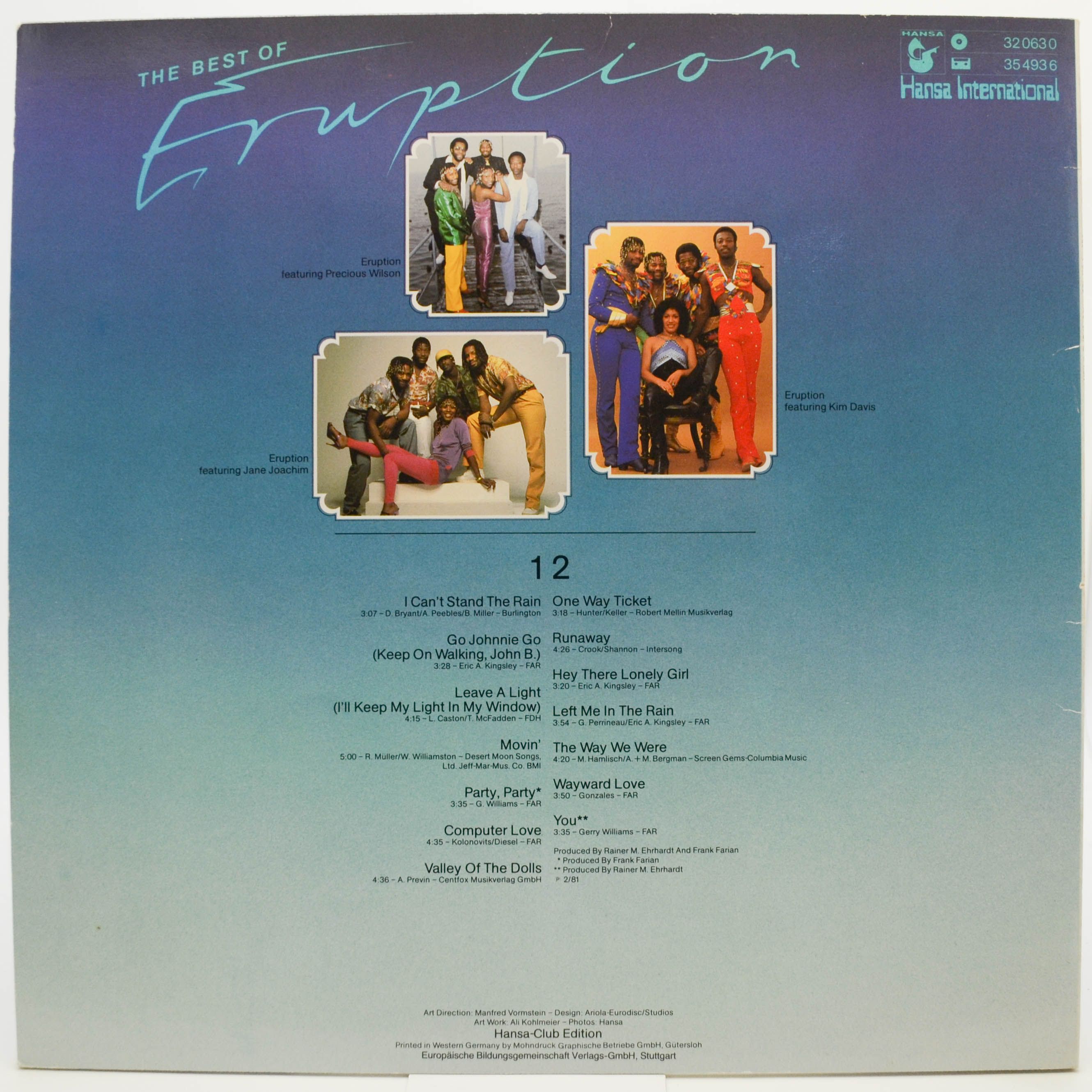 Eruption — The Best Of Eruption, 1981
