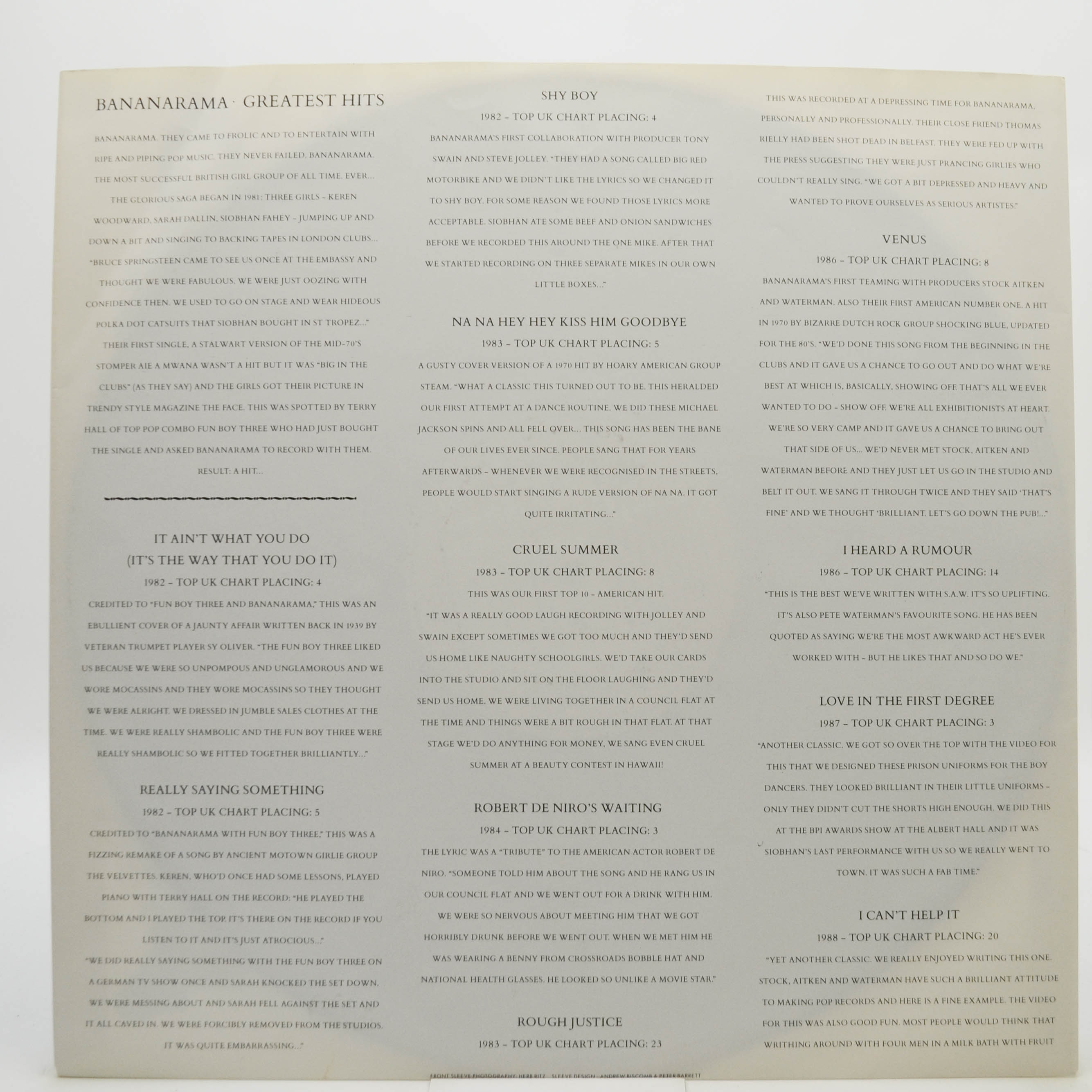 Bananarama — The Greatest Hits Collection, 1988