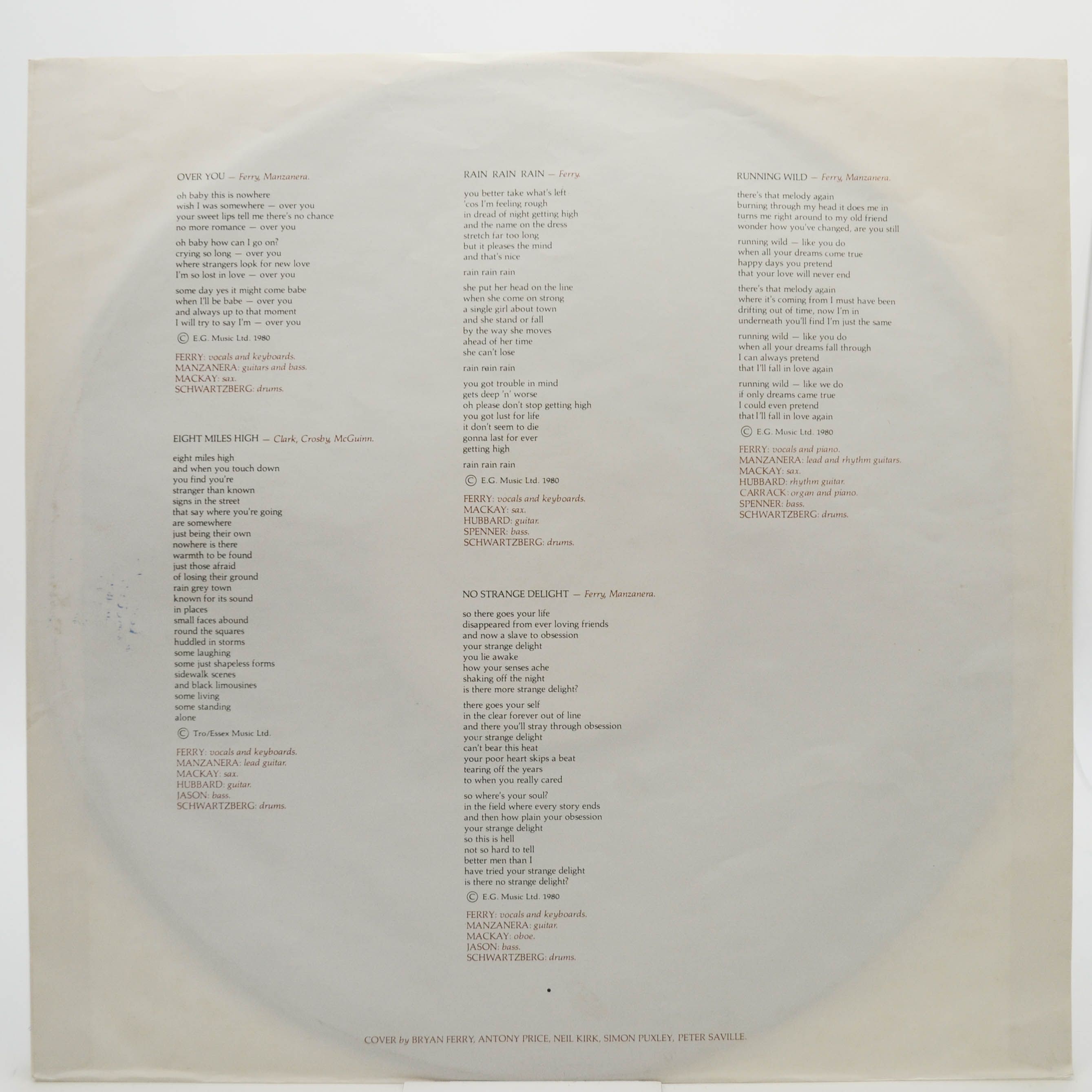 Roxy Music — Flesh + Blood, 1980