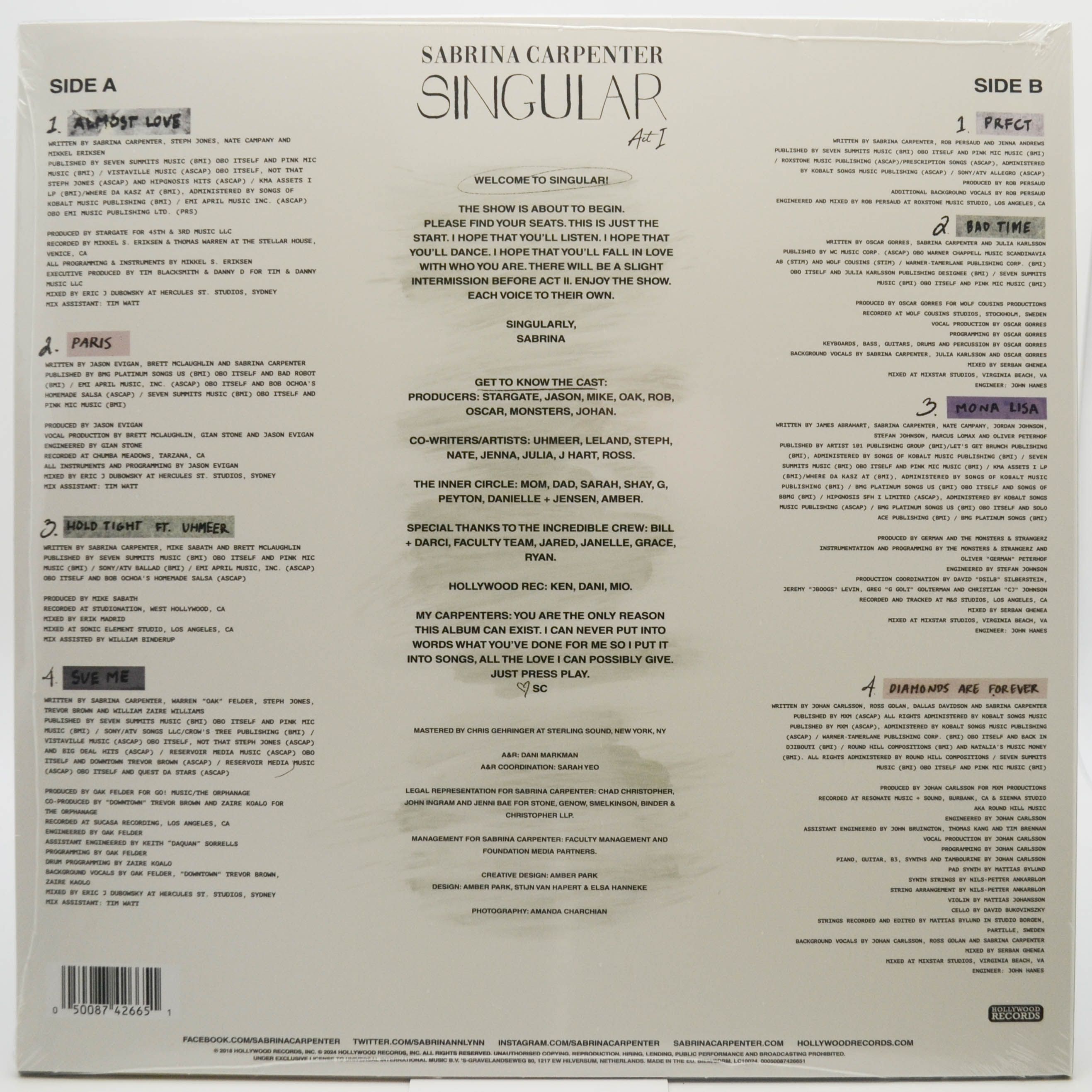 Sabrina Carpenter — Singular Act I, 2018