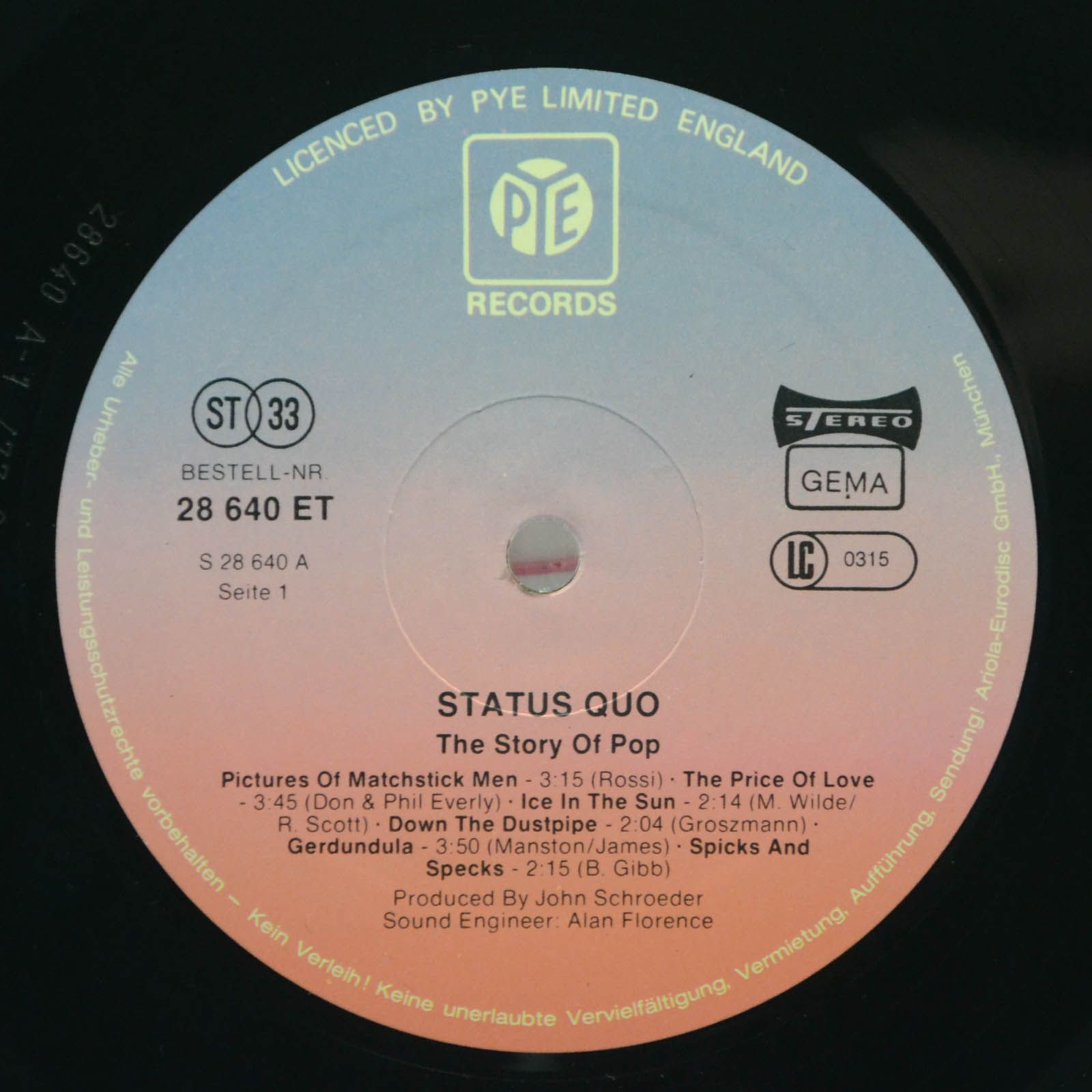 Status Quo — The Story Of Pop, 1977