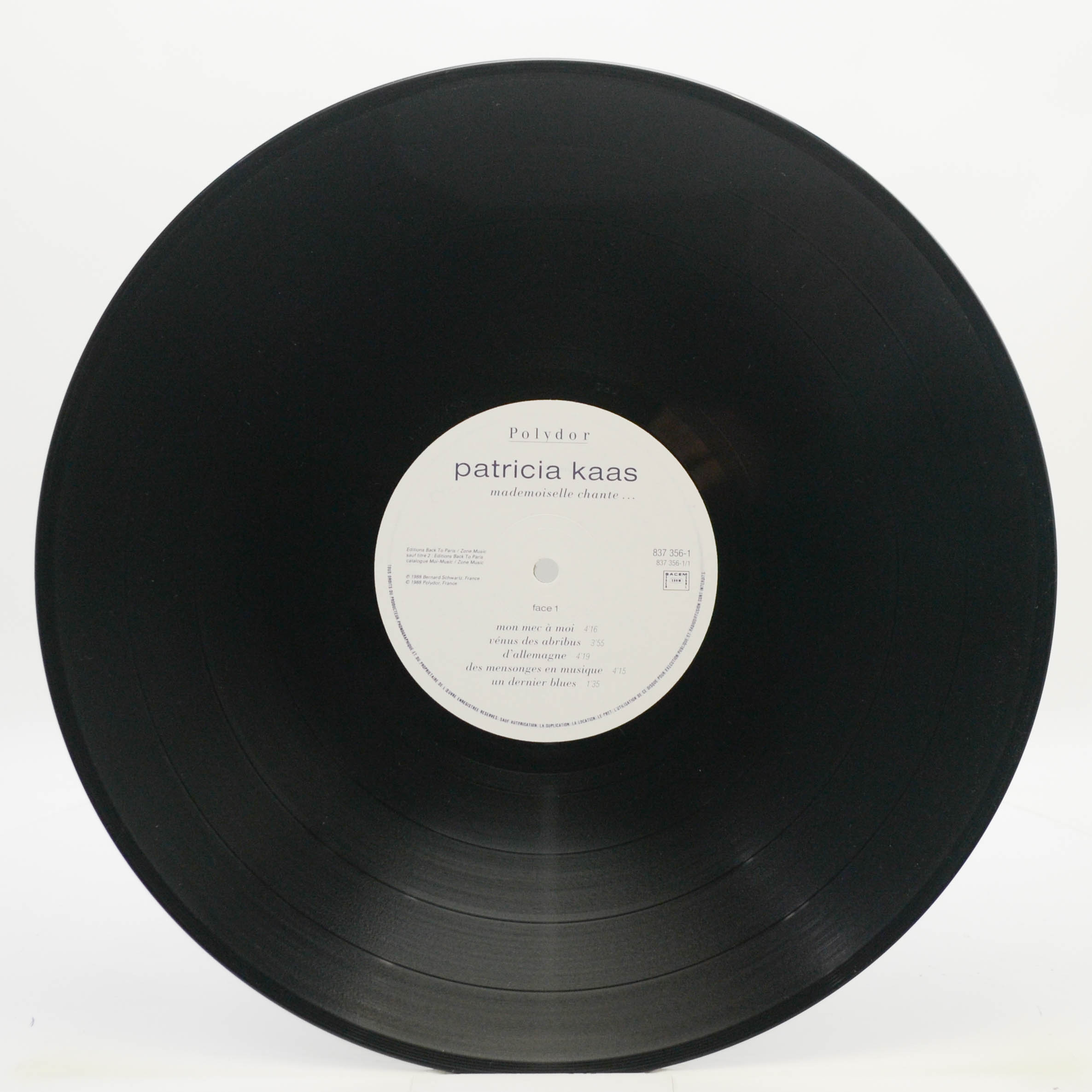 Виниловая пластинка Patricia Kaas — Mademoiselle Chante... (1-st, France), 1988