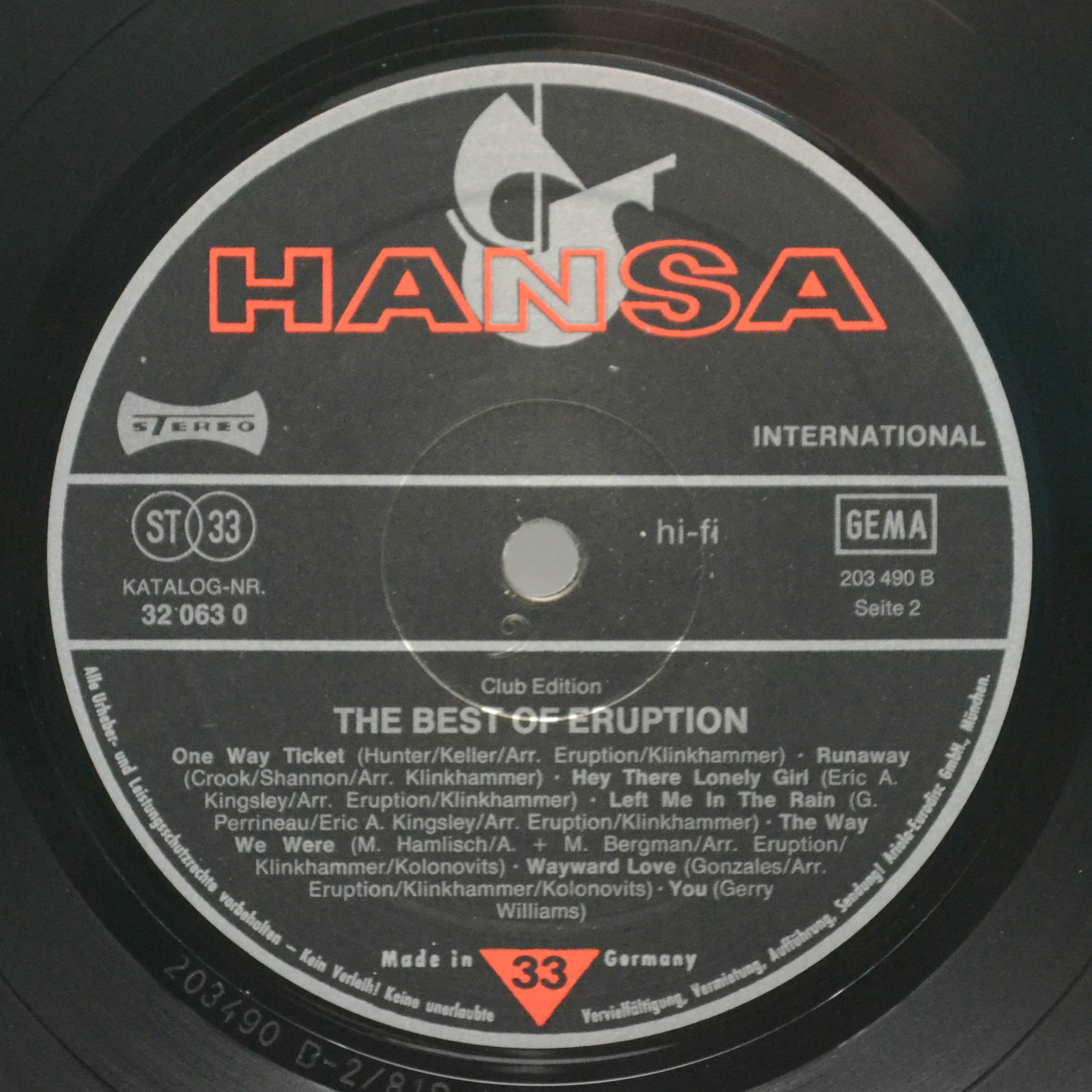 Eruption — The Best Of Eruption, 1981