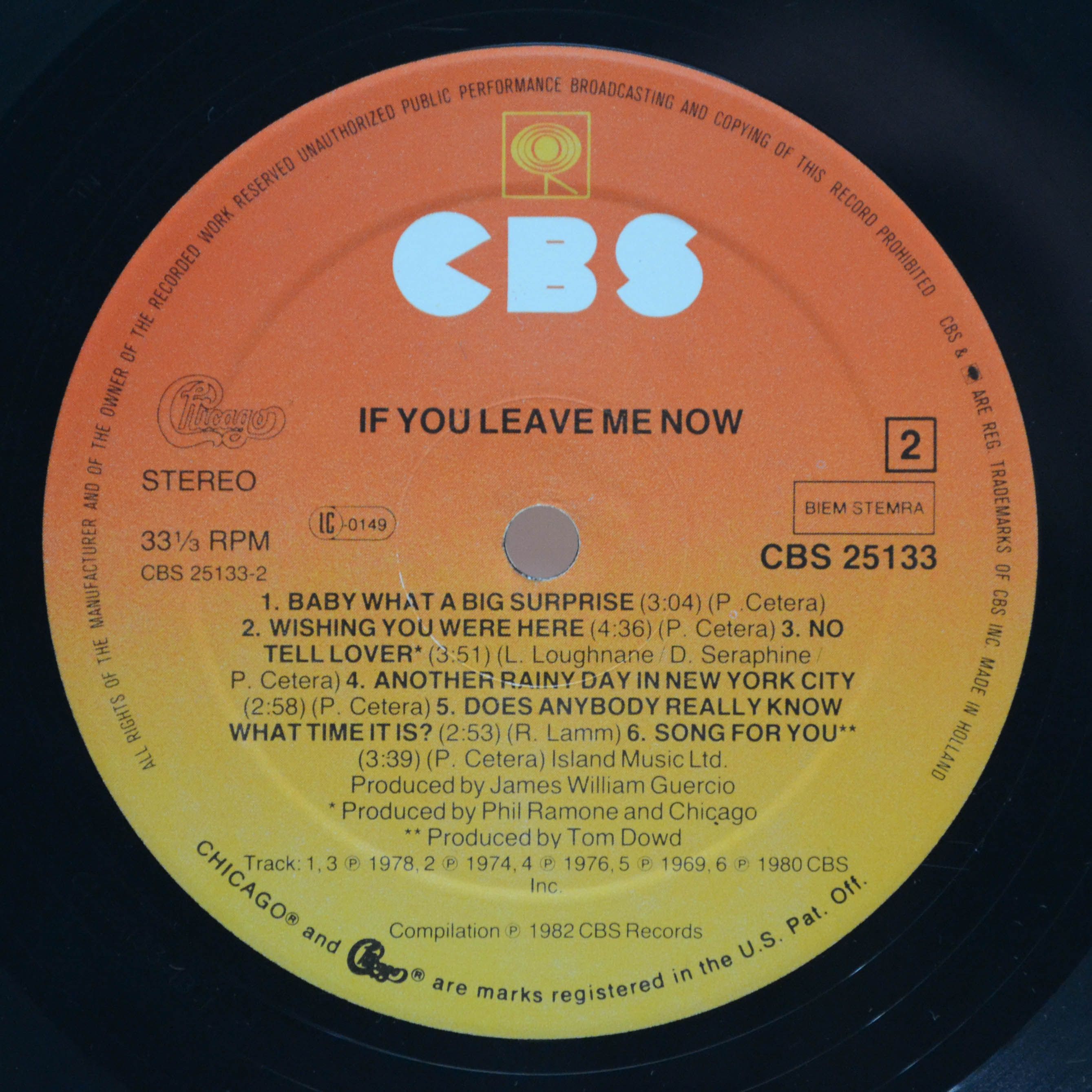 Chicago — If You Leave Me Now, 1982