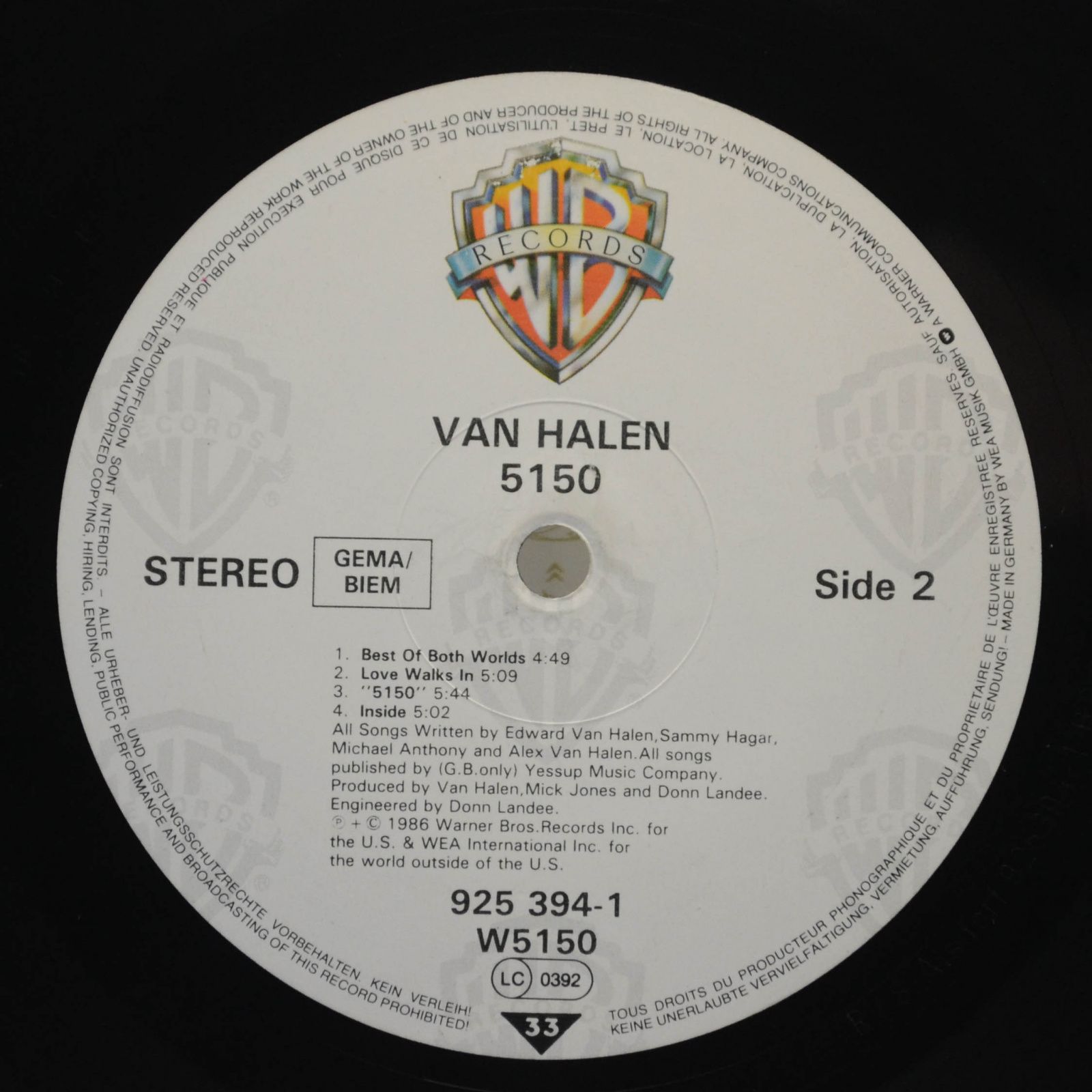 Van Halen — 5150, 1986