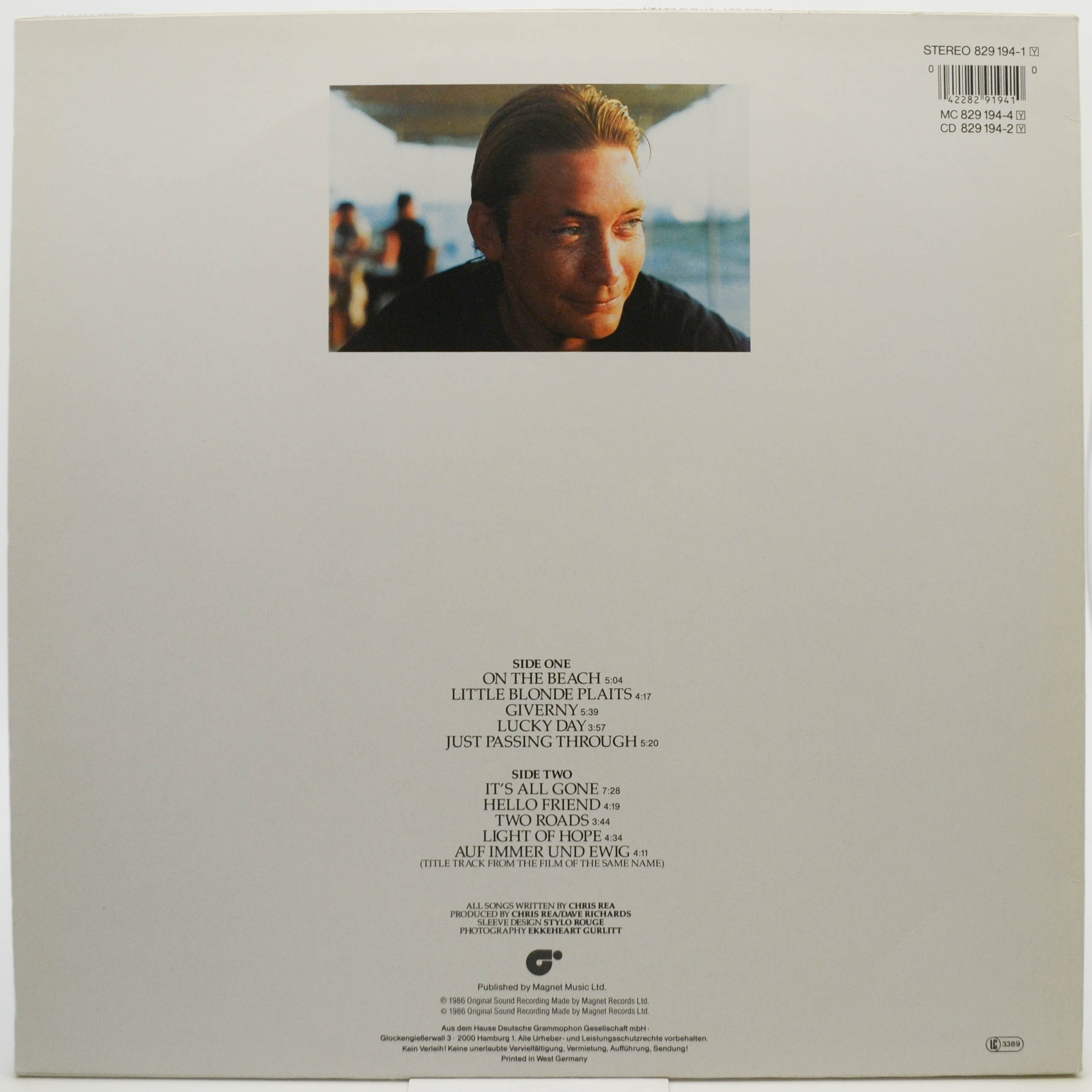 Виниловая пластинка Chris Rea — On The Beach, 1986
