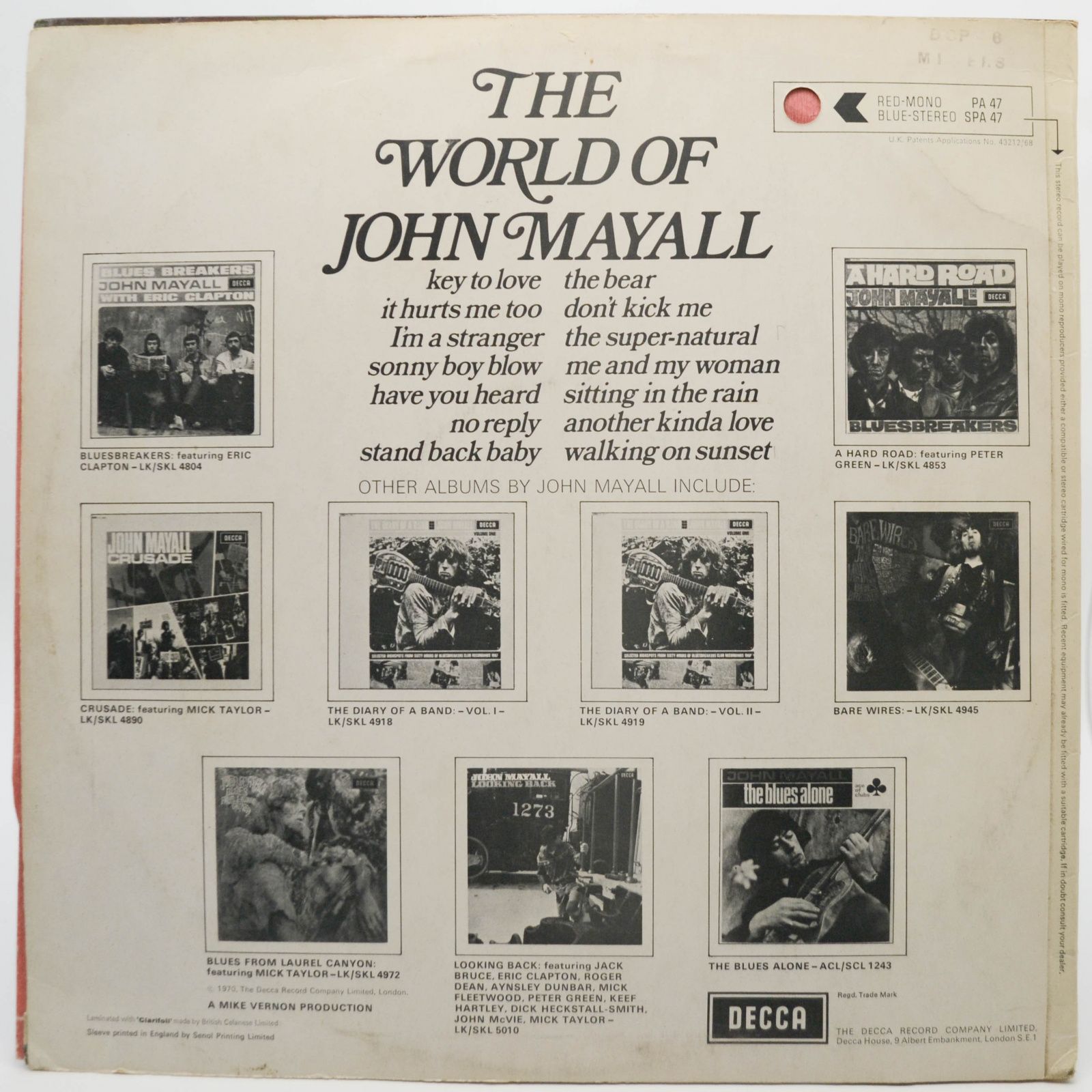 John Mayall — The World Of John Mayall (UK), 1970