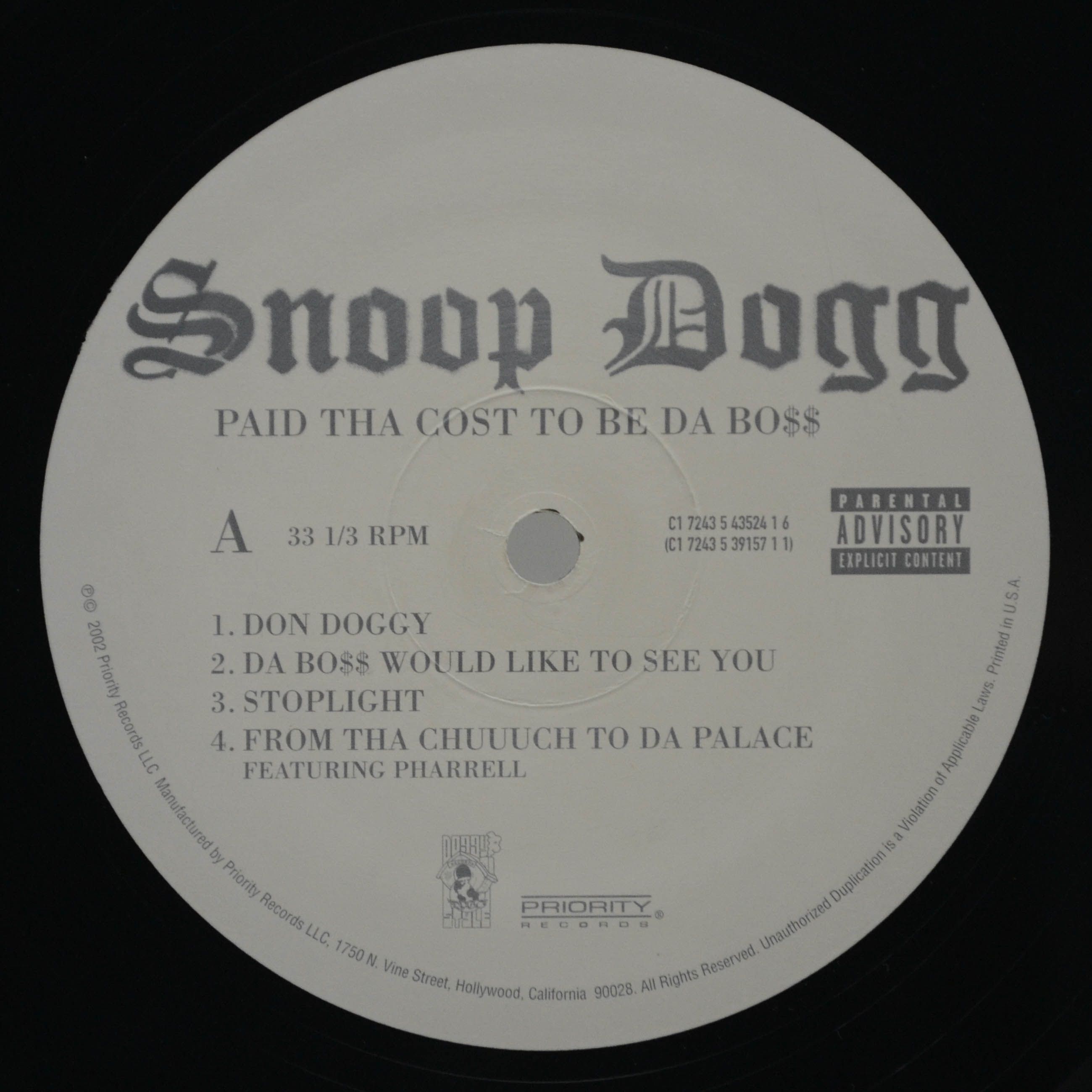 Snoop Dogg — Paid Tha Cost To Be Da Bo$$ (3LP, 1-st, USA), 2002