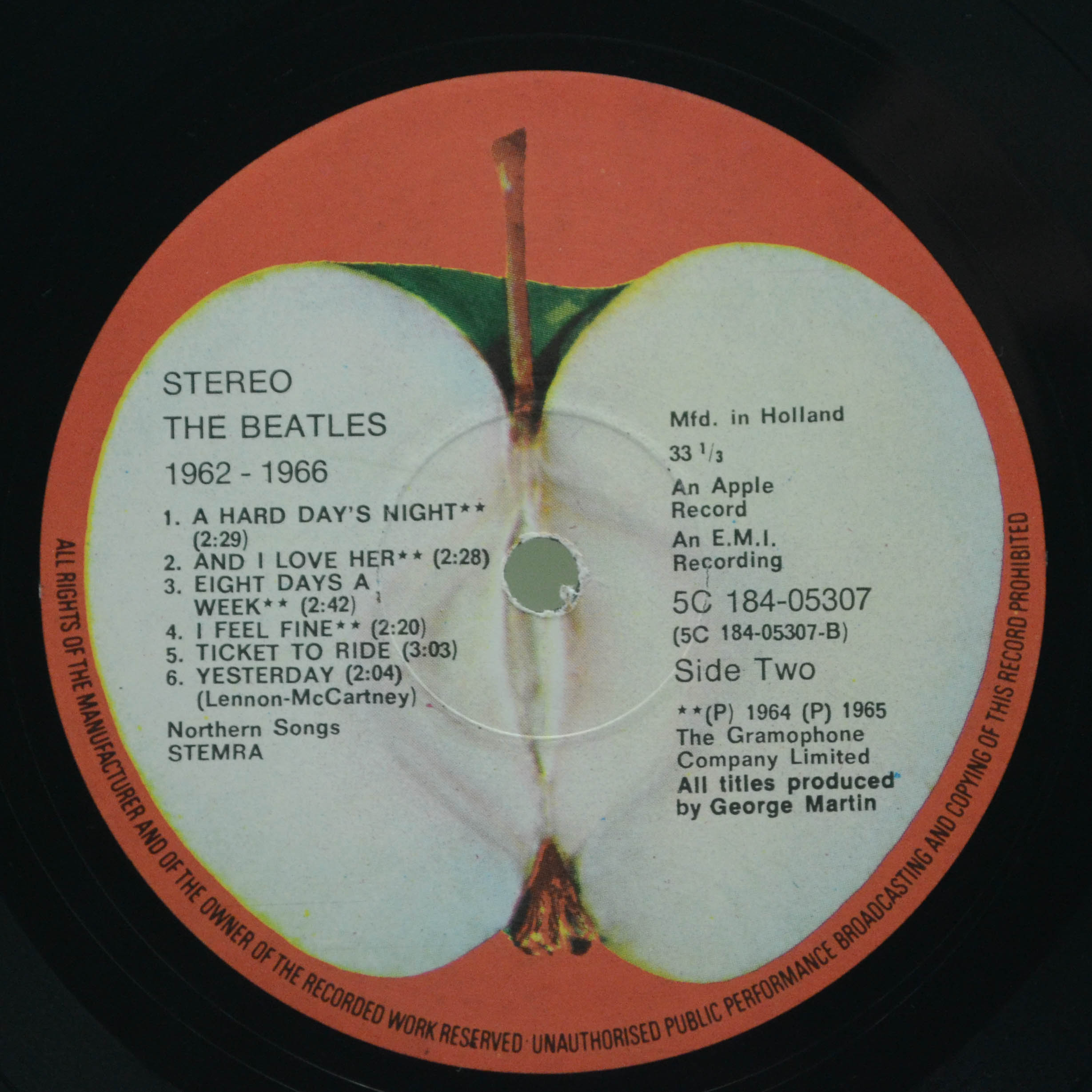 Виниловая пластинка The Beatles — 1962 - 1966 (2LP), 1973