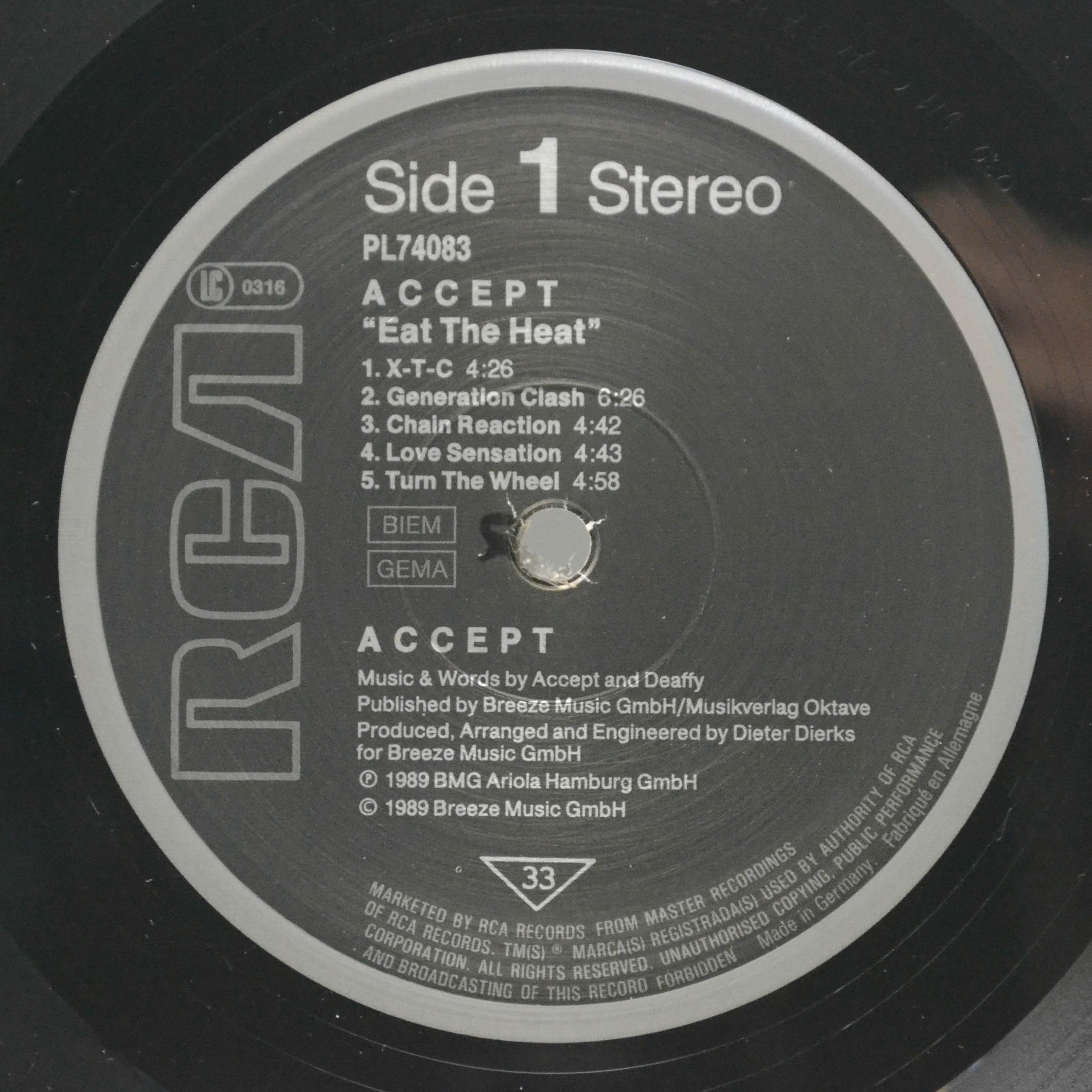 Accept — Eat The Heat, 1989