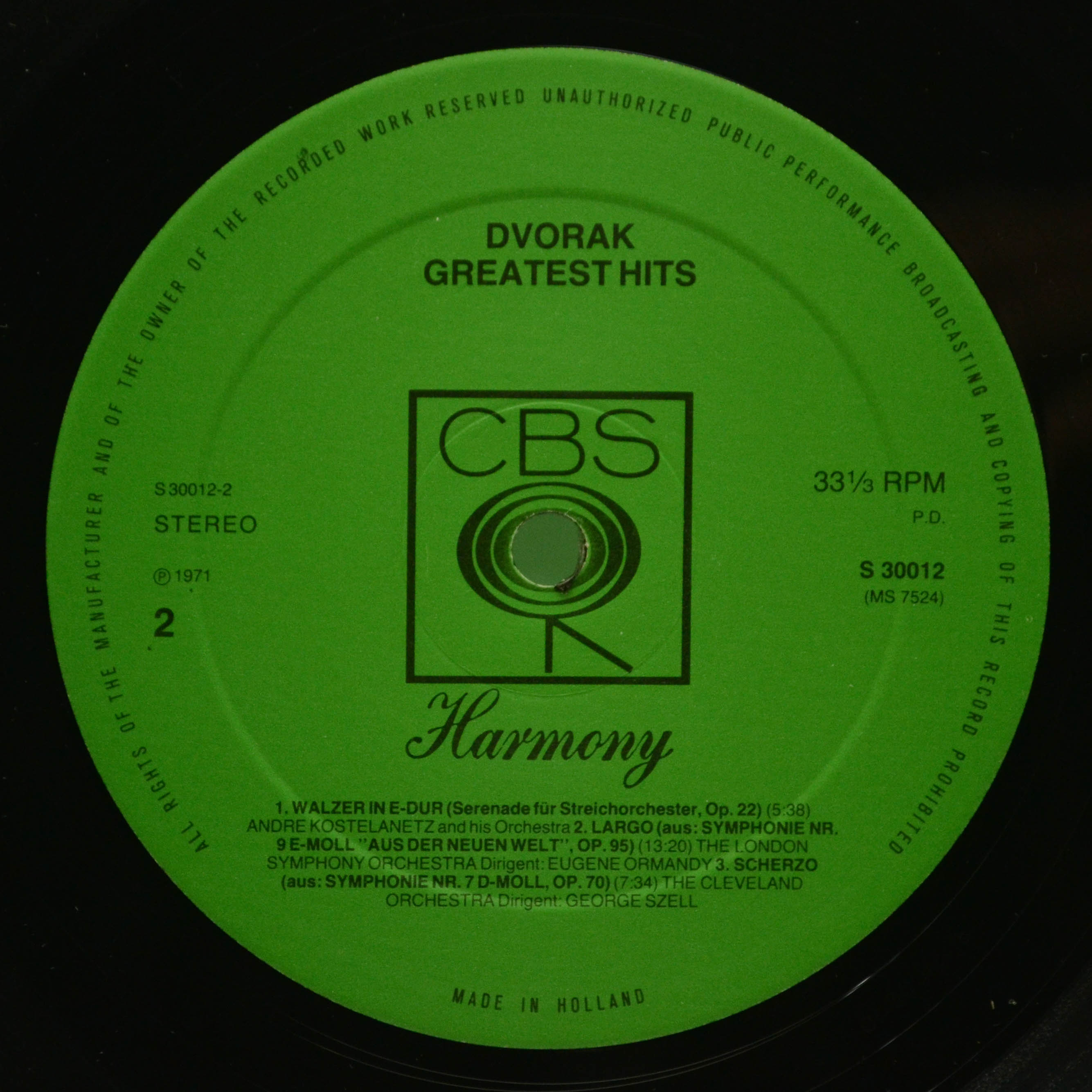 Dvořák — Greatest Hits, 1971