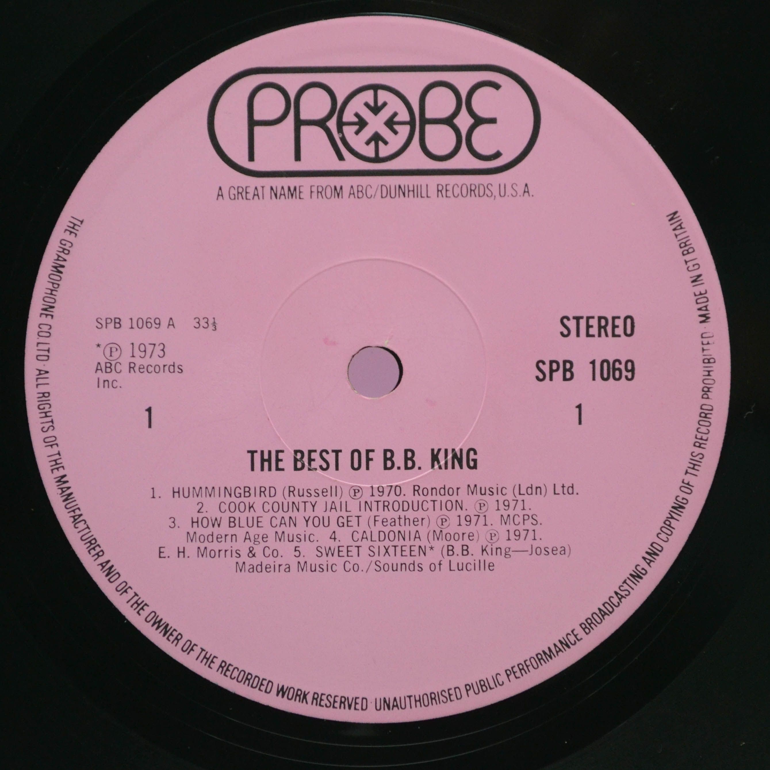 B.B. King — The Best Of B.B. King (UK), 1973