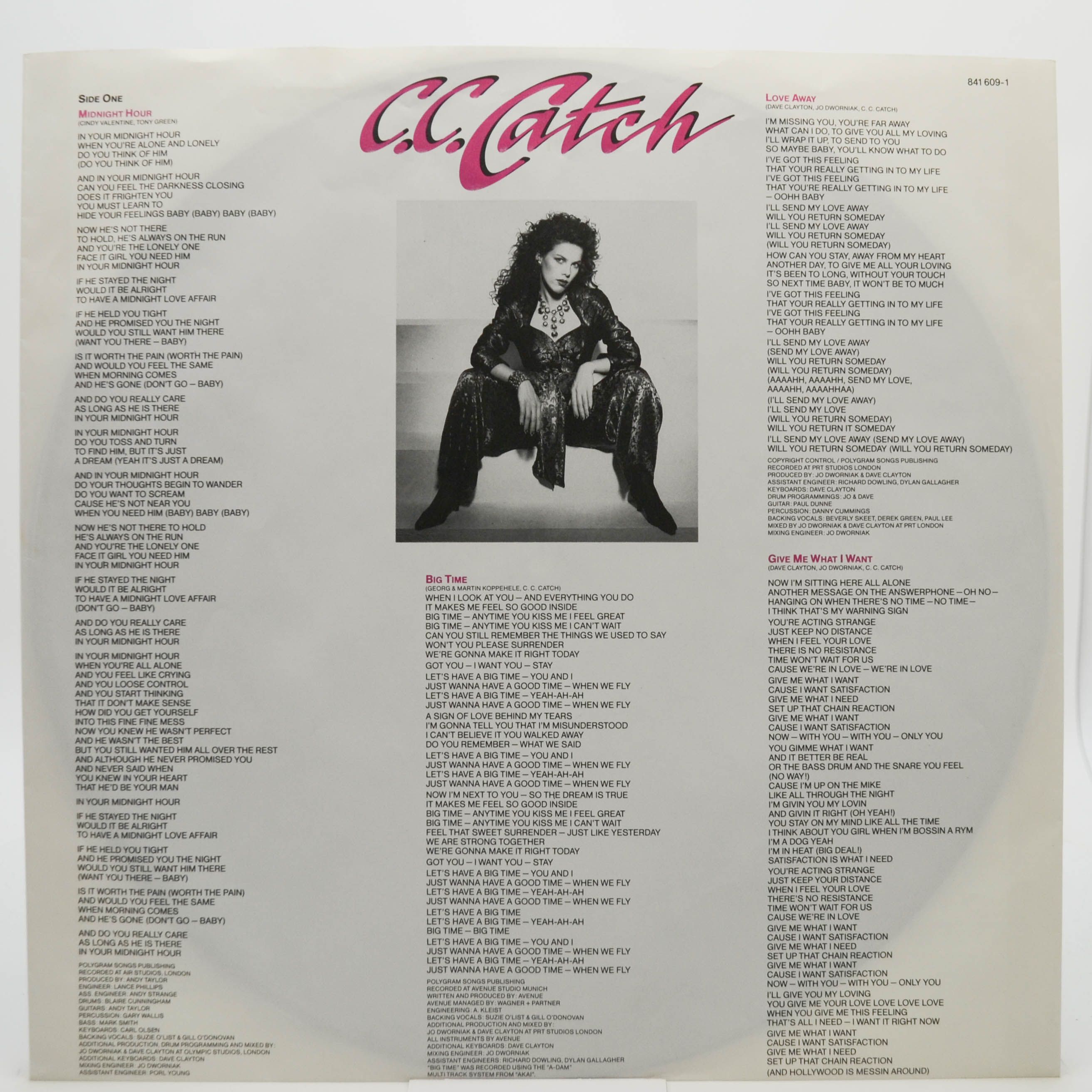 C.C. Catch — Hear What I Say, 1989