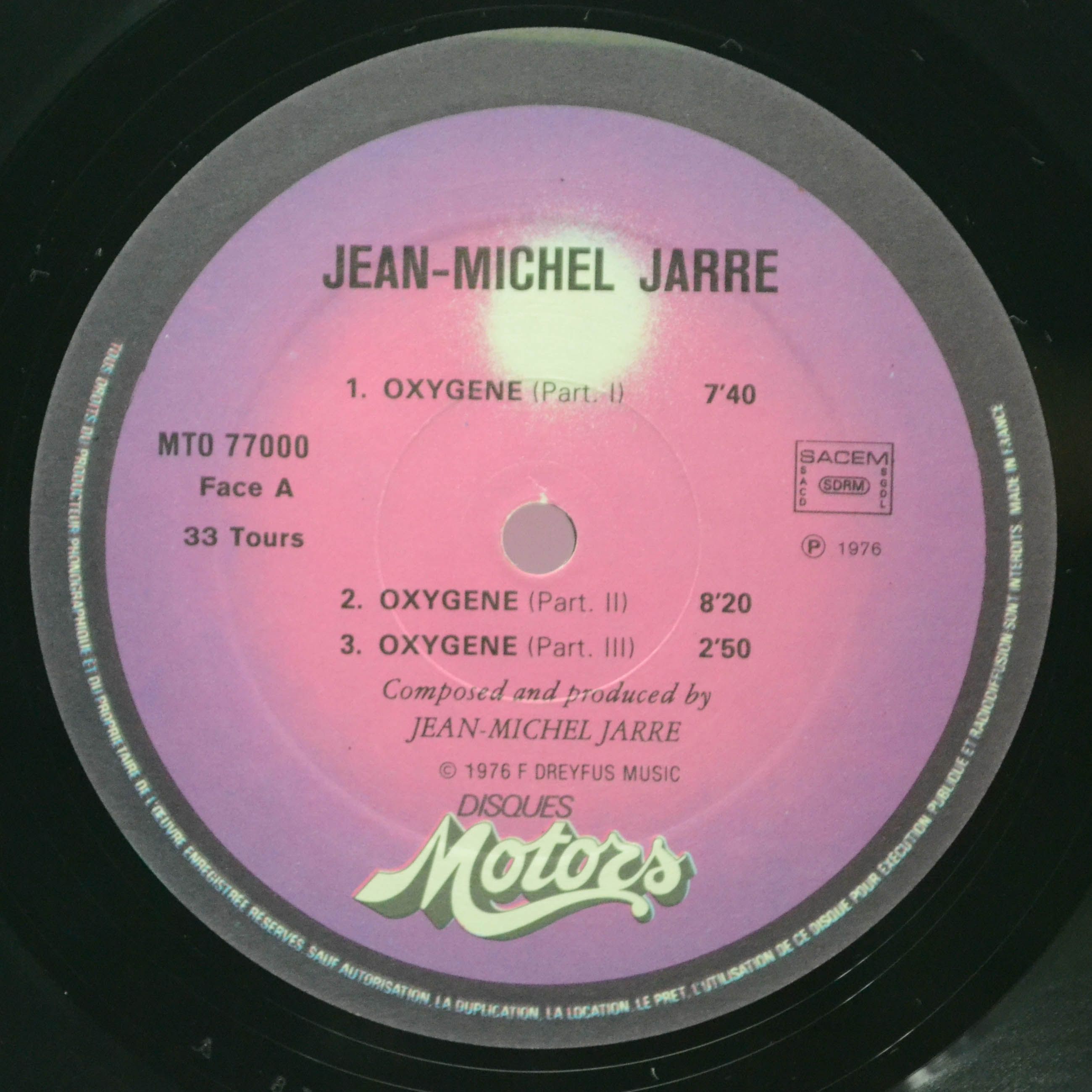 Jean Michel Jarre — Oxygène (France), 1976
