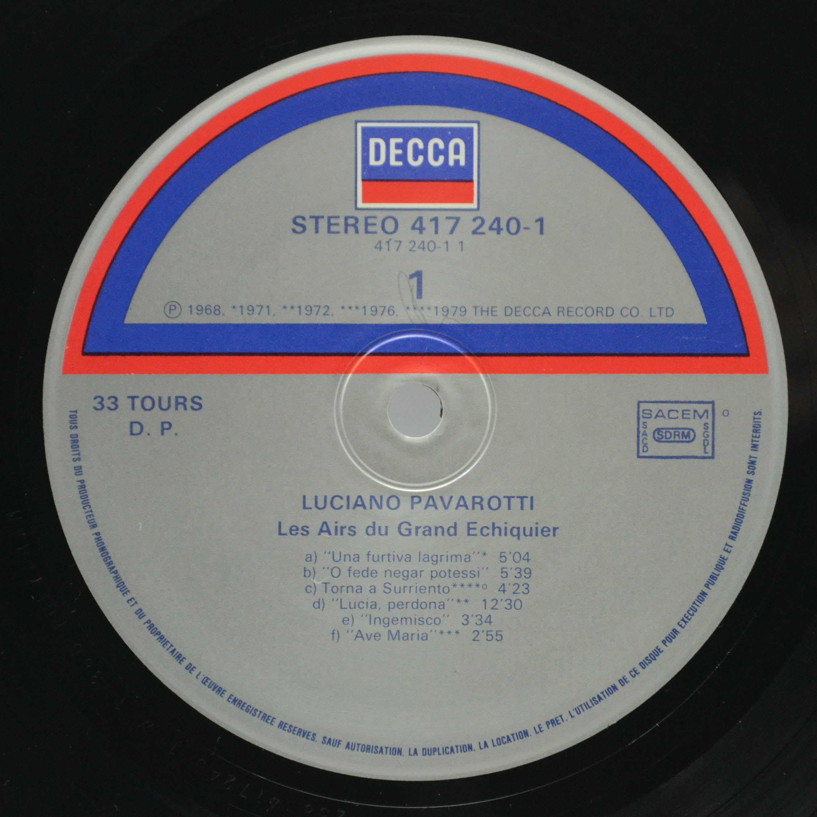 Luciano Pavarotti — Les Airs Du Grand Echiquier, 1986