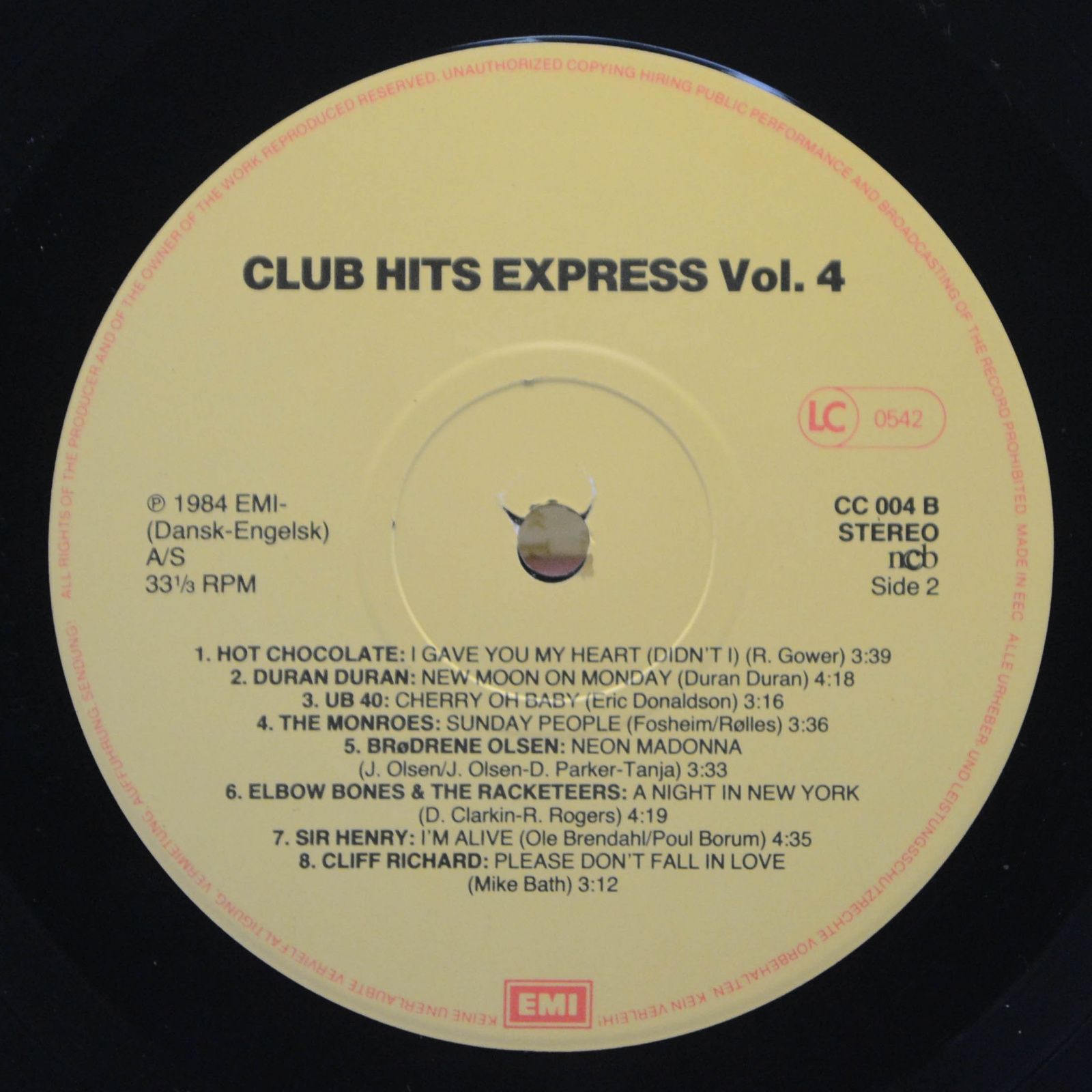 Various — Club Hits Expres Vol. 4 ‎, 1984