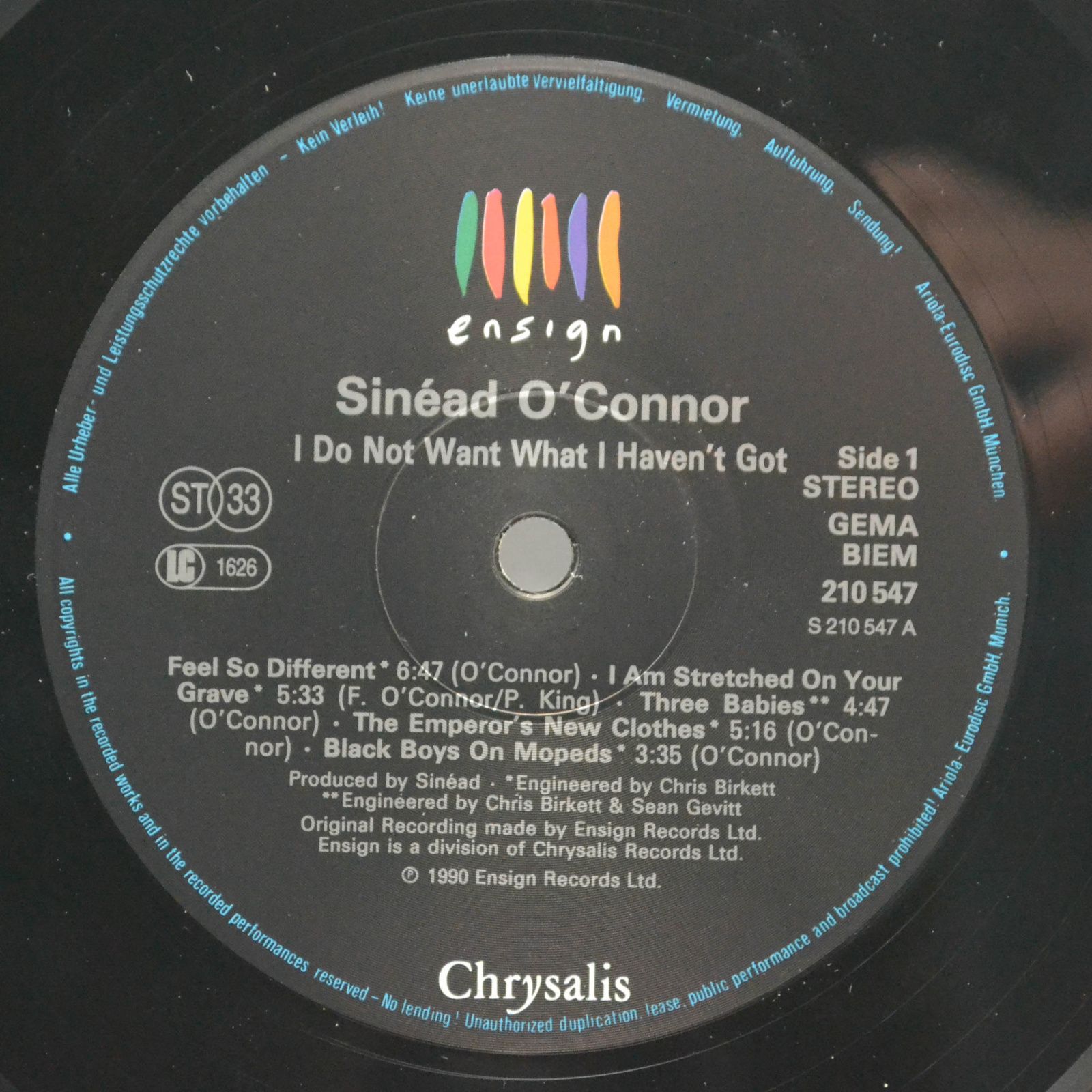 Sinéad O'Connor — I Do Not Want What I Haven't Got, 1990
