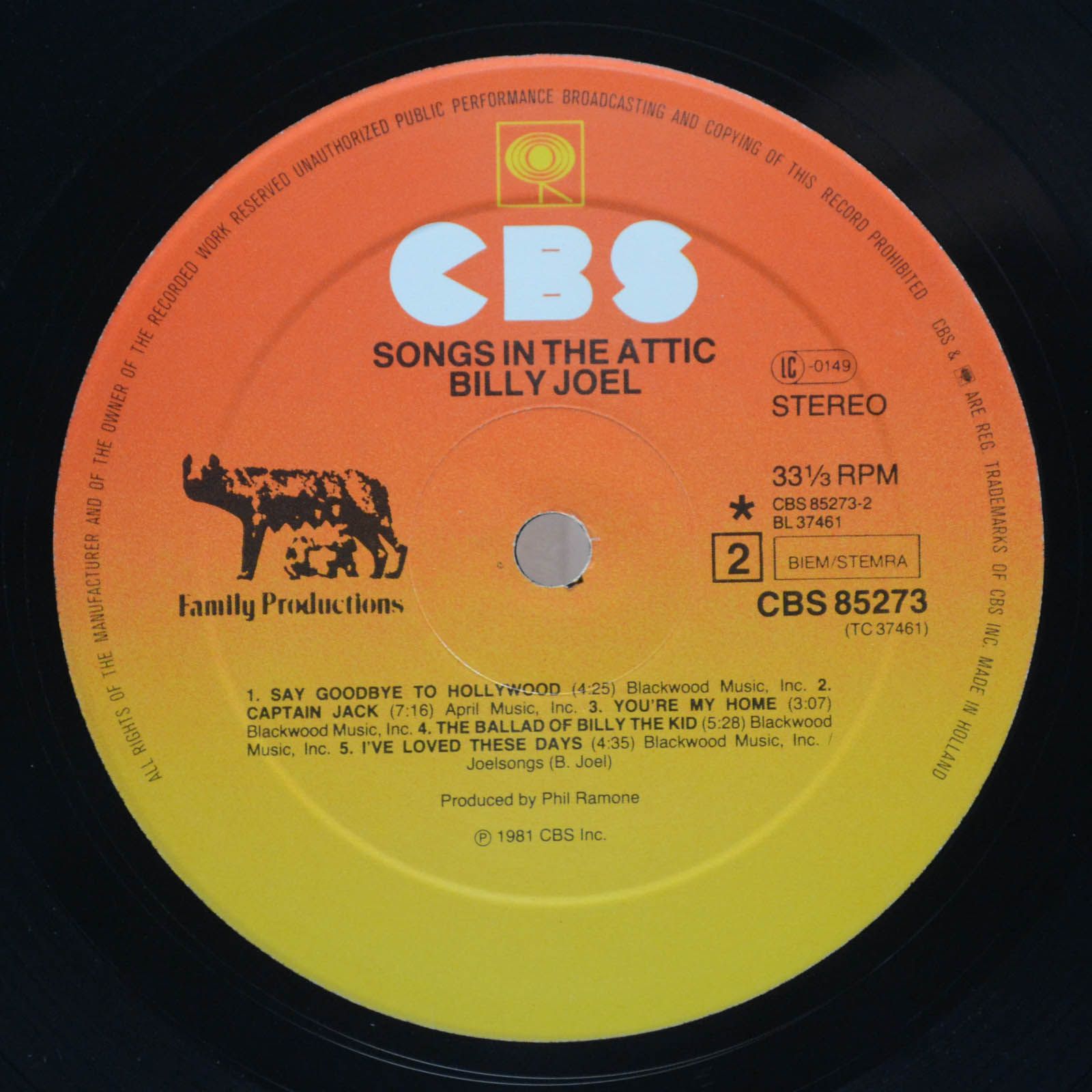 Billy Joel — Songs In The Attic, 1981