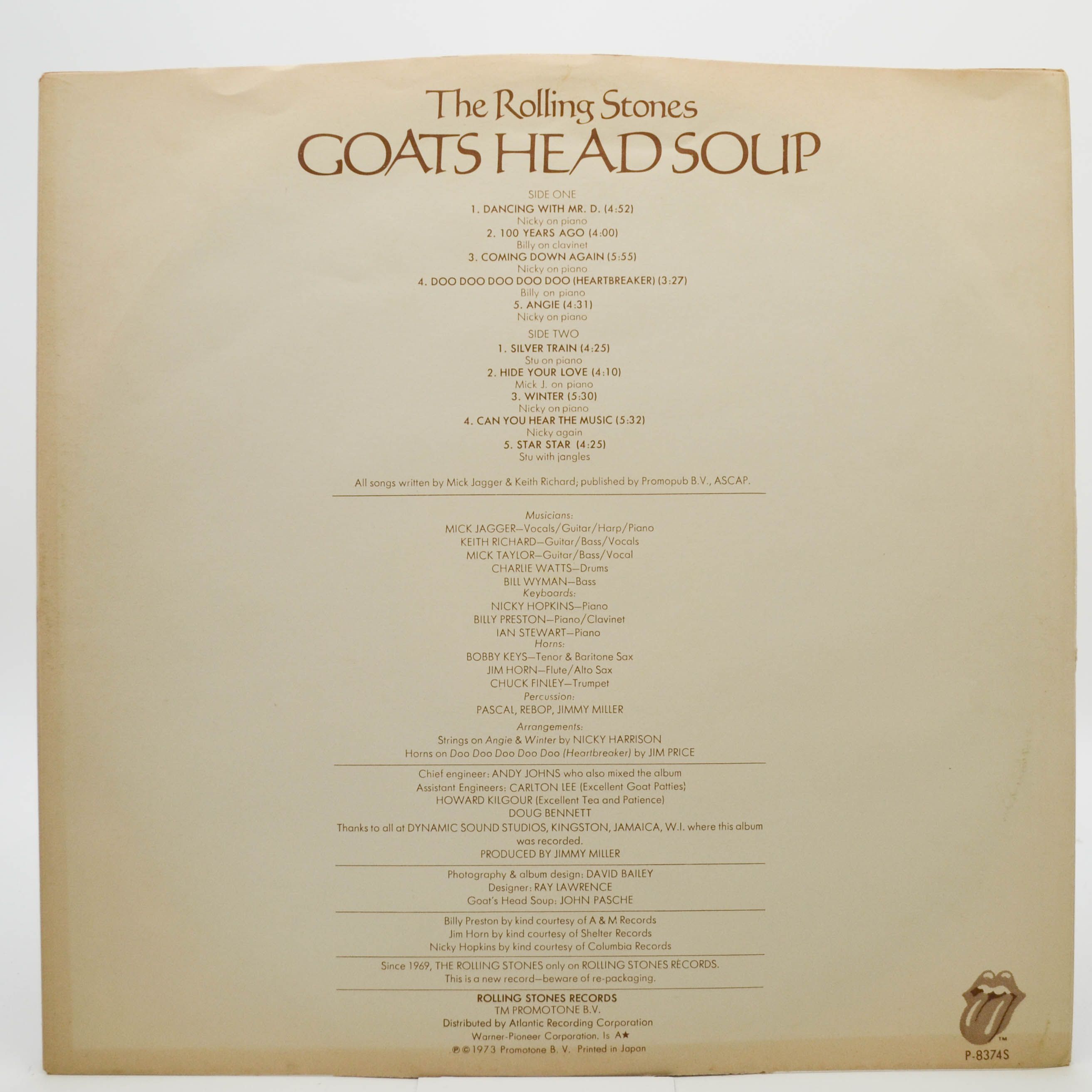 Rolling Stones — Goats Head Soup, 1973