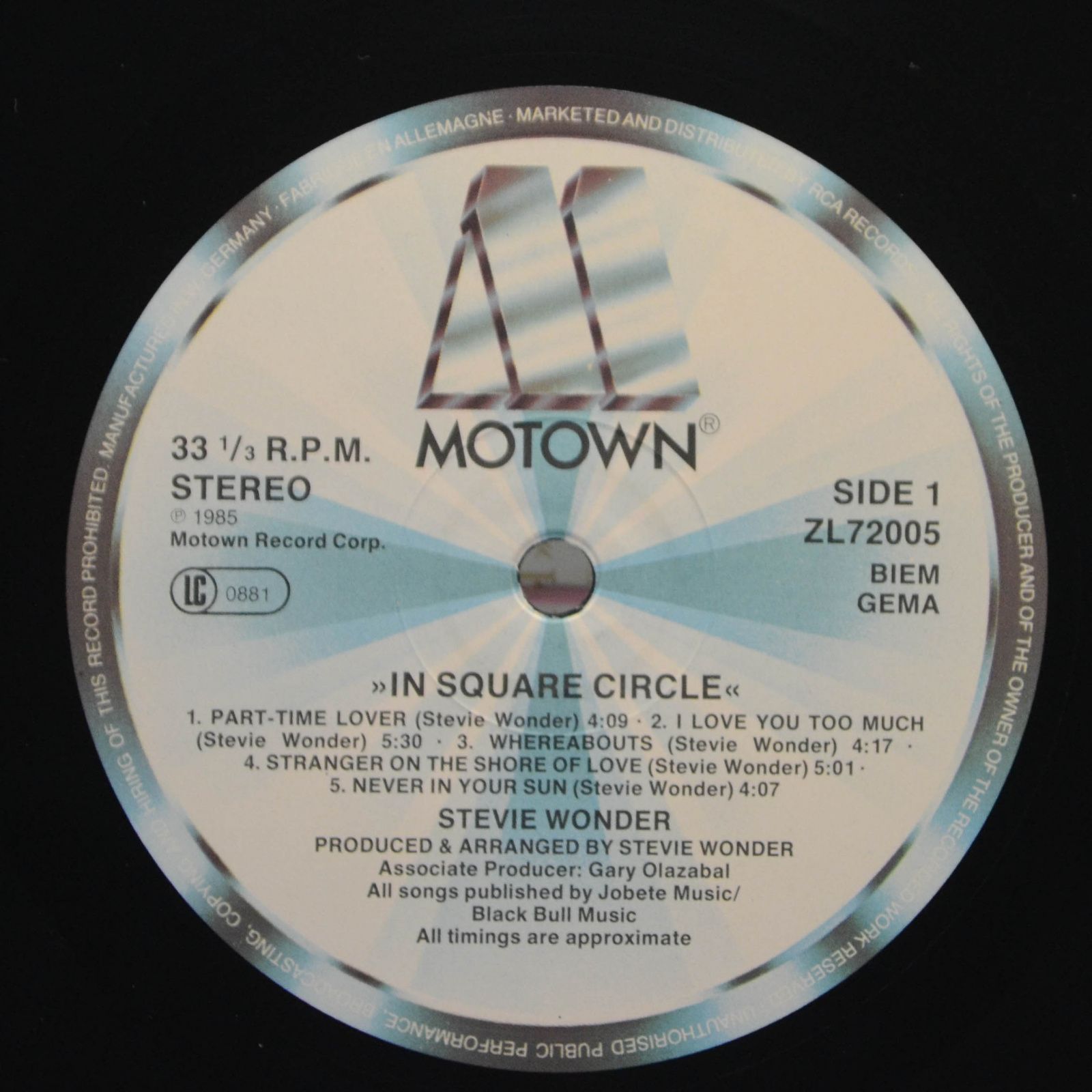 Stevie Wonder — In Square Circle, 1985