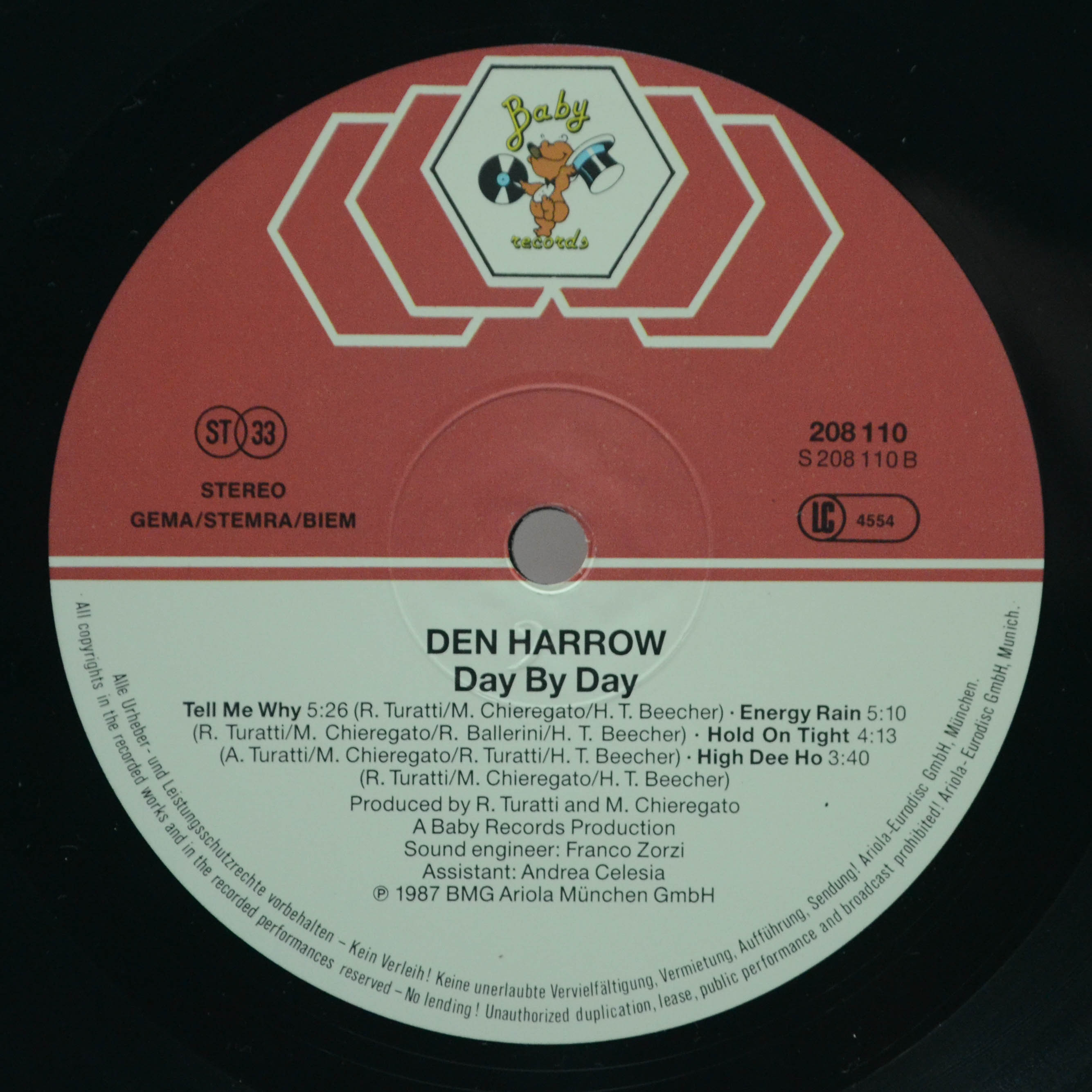 Den Harrow — Day By Day, 1987